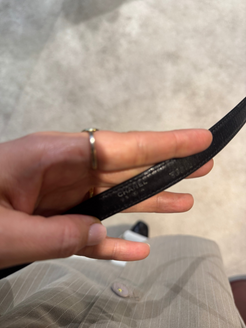 Chanel Vintage black patent leather belt