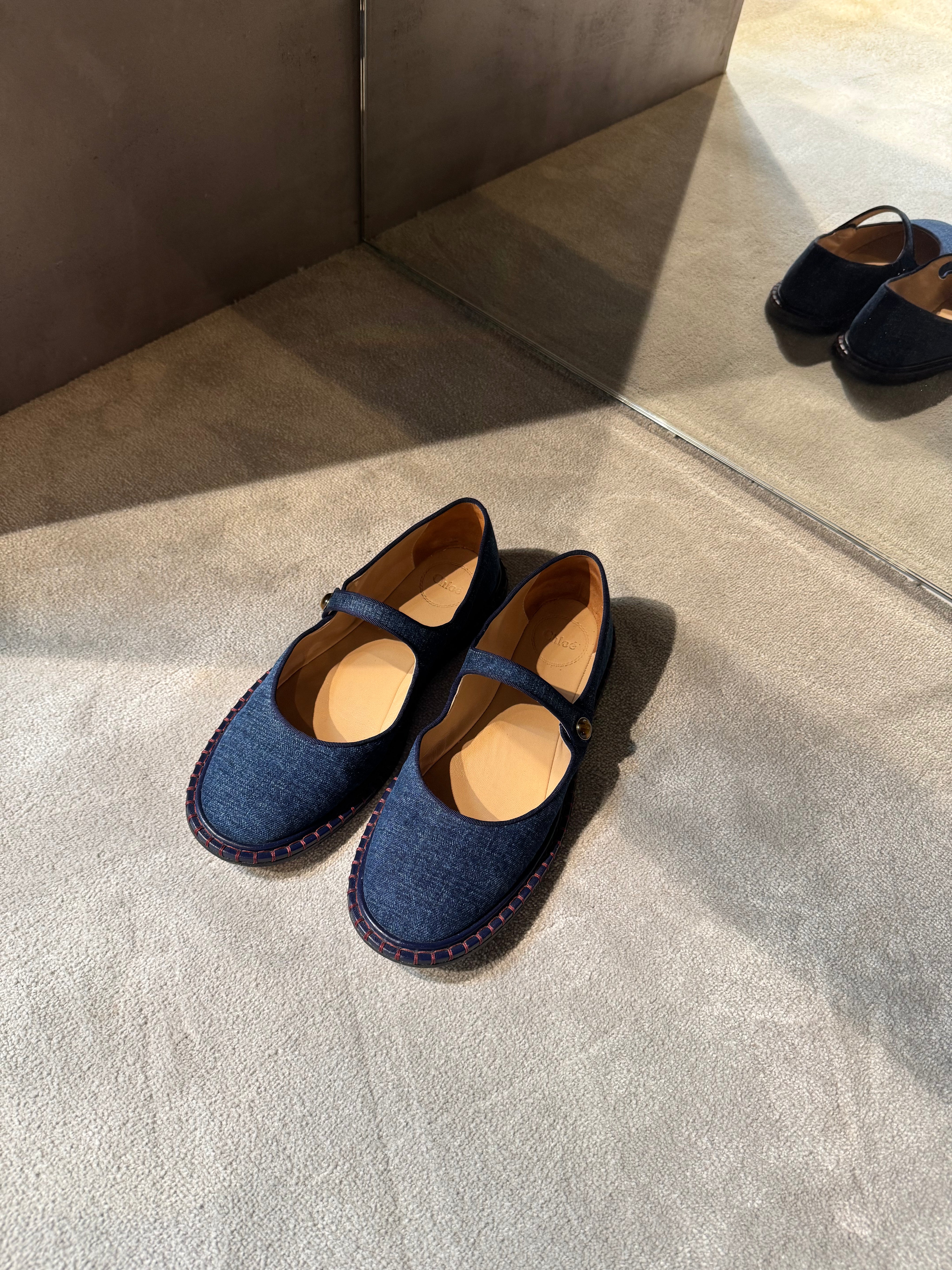 Chloé Denim Ballerina Flats
