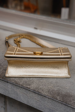 Christian Dior Gold Cannage Diorama Crossbody Bag