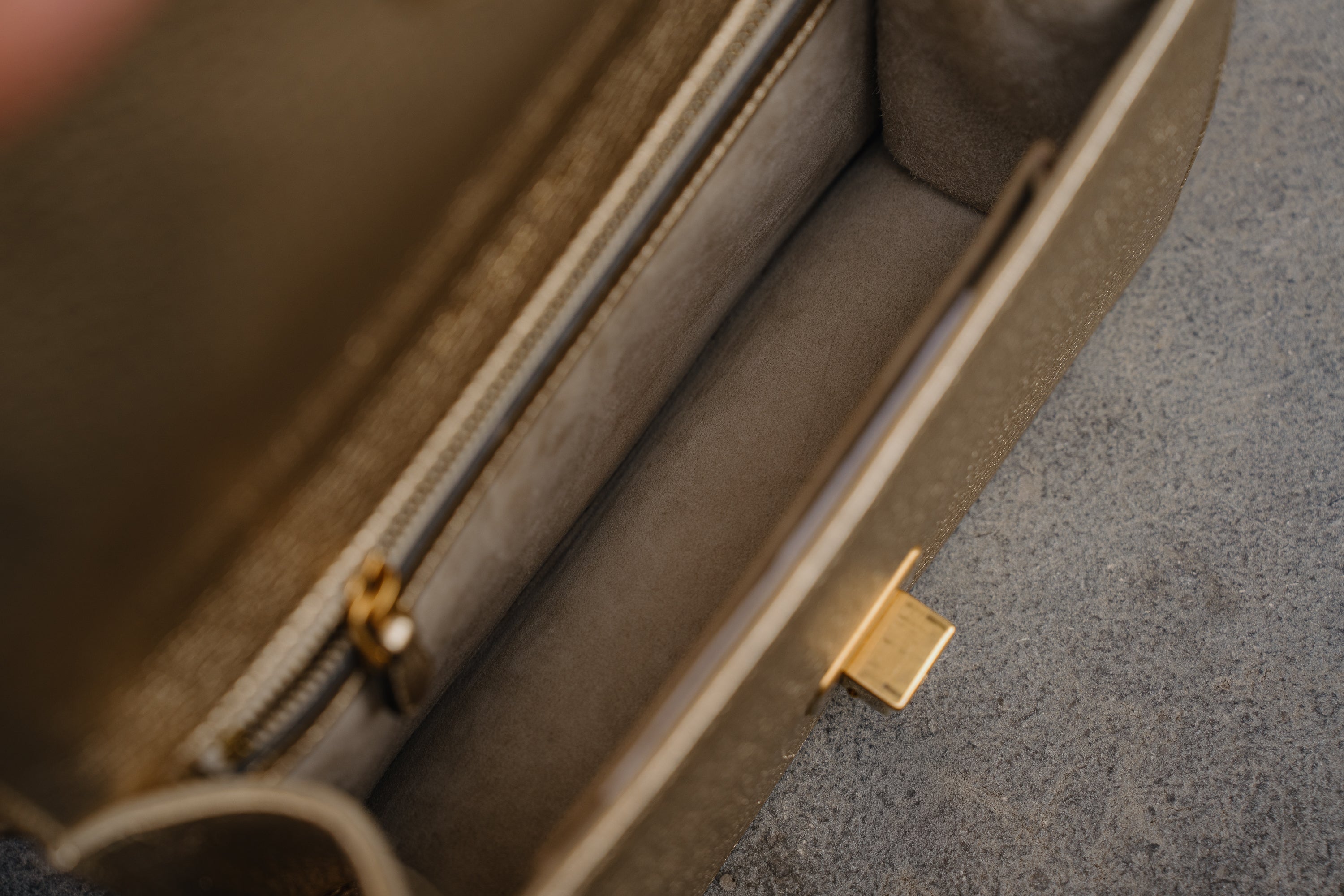 Christian Dior Gold Cannage Diorama Crossbody Bag