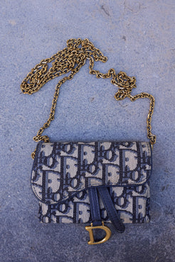 DIOR Nano Oblique Saddle Pochette
