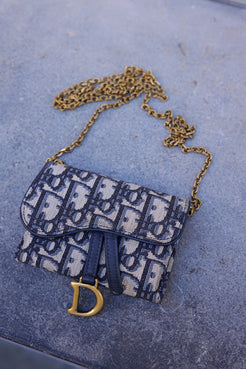 DIOR Nano Oblique Saddle Pochette