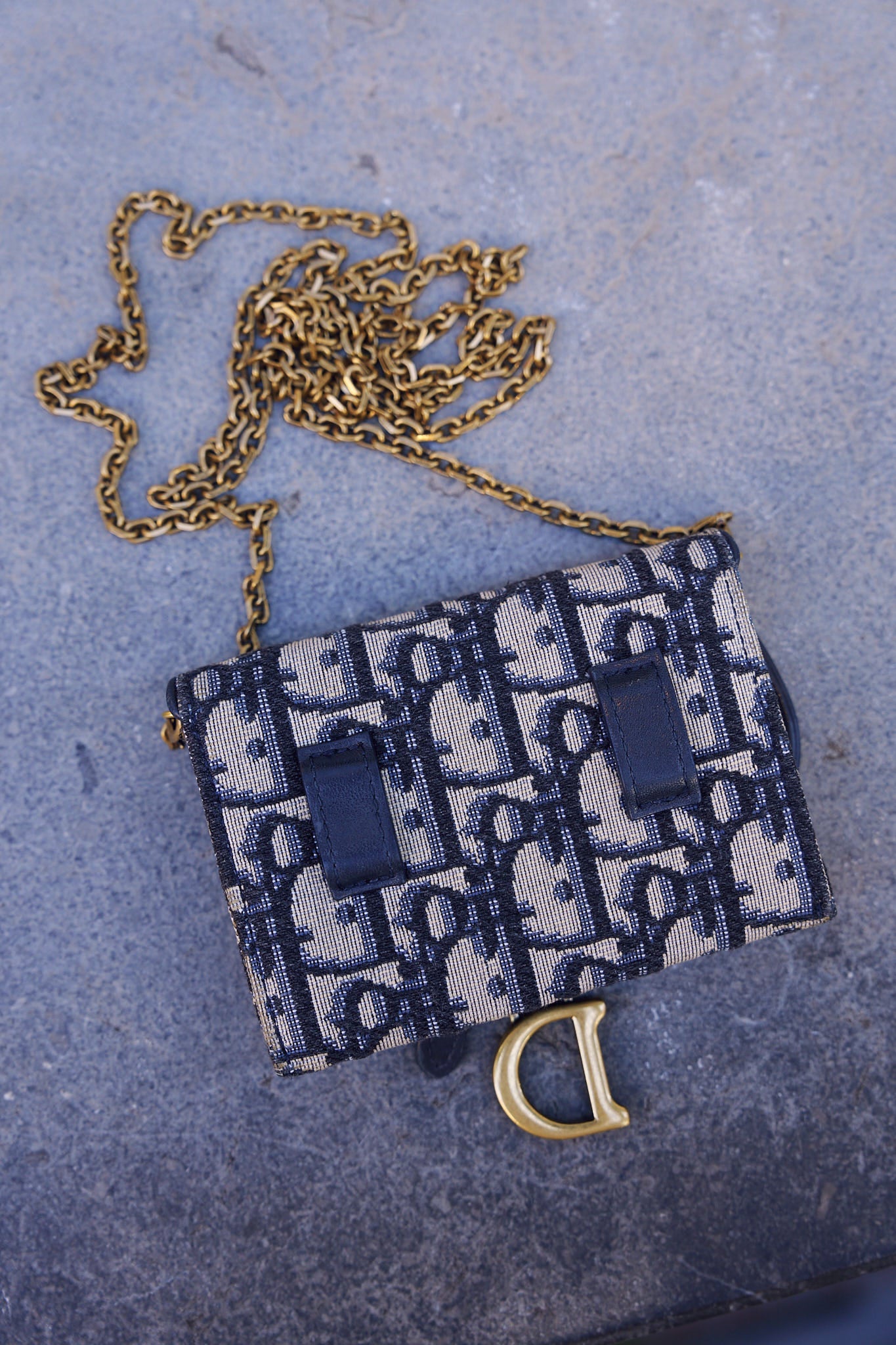 DIOR Nano Oblique Saddle Pochette