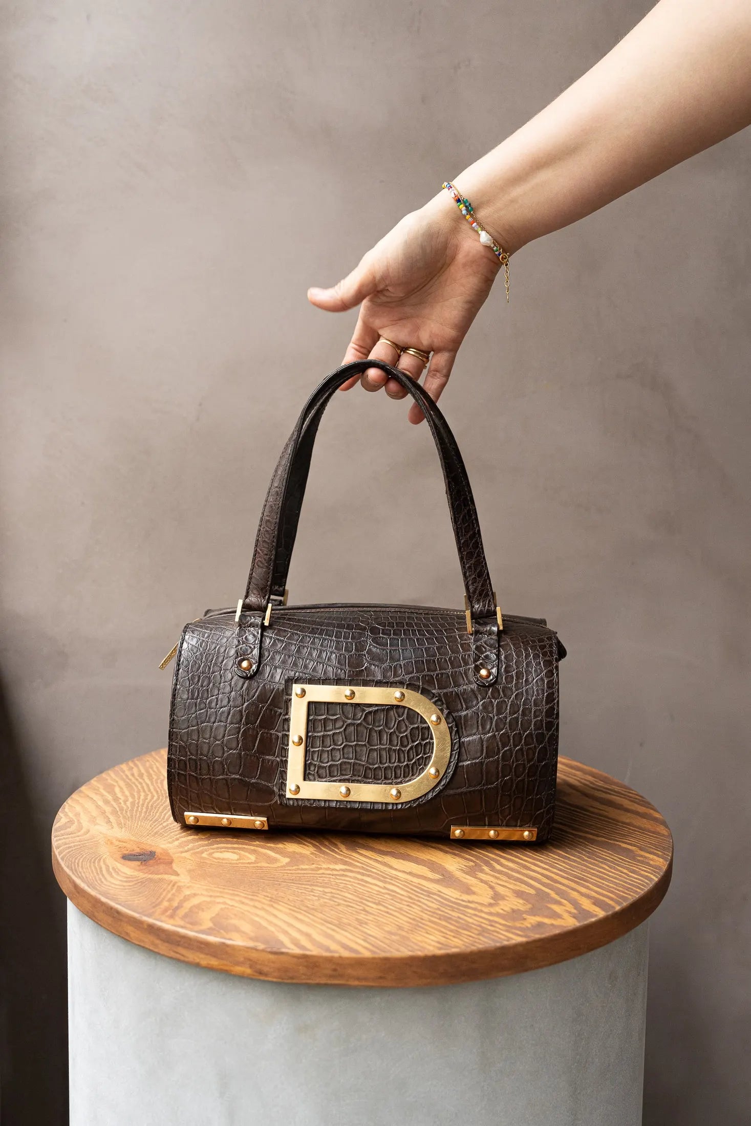 Delvaux Astrid Croco PM Bag