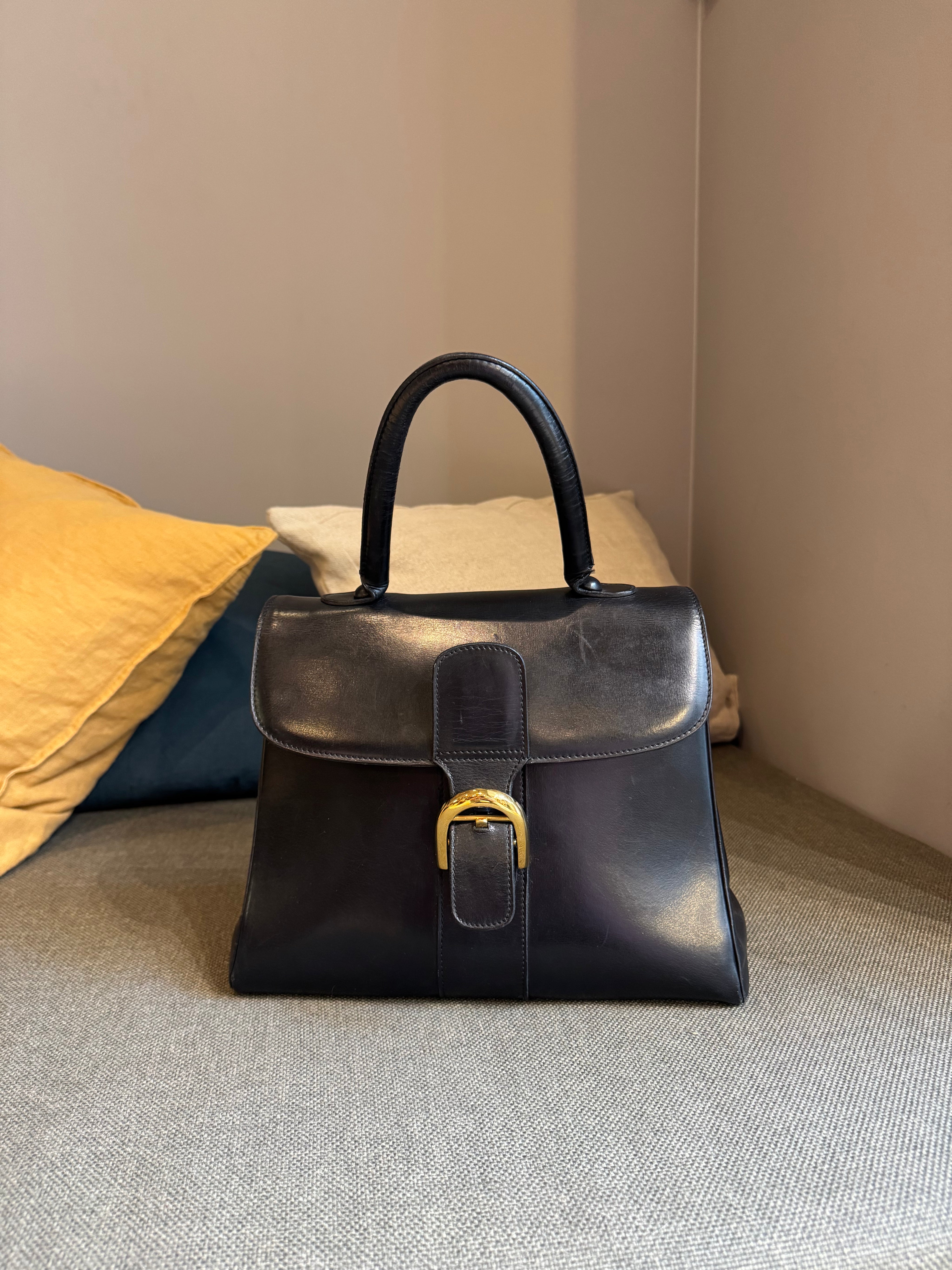 Delvaux Black Brillant MM Bag - Box Calf