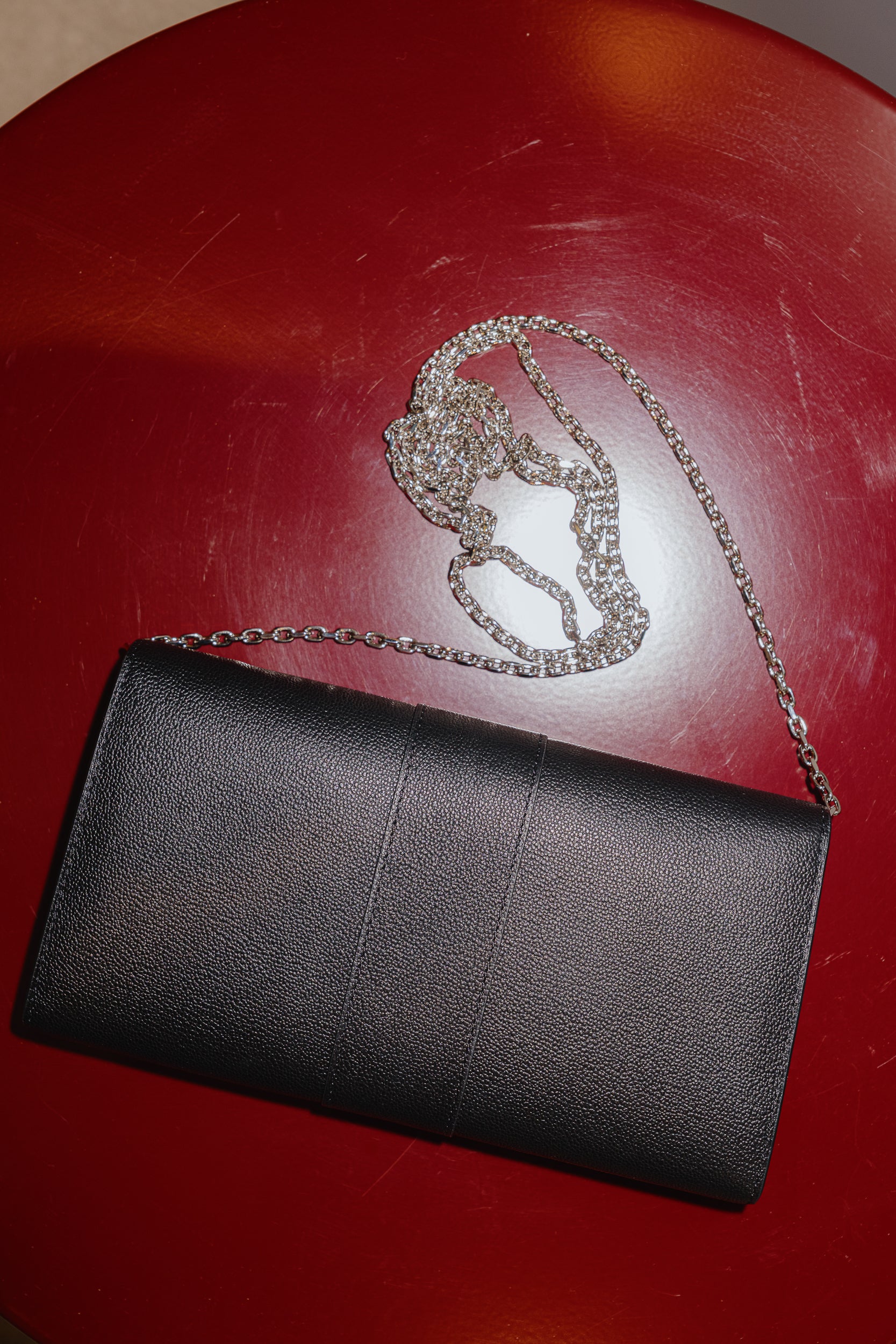Delvaux Black Brillant Wallet On Chain