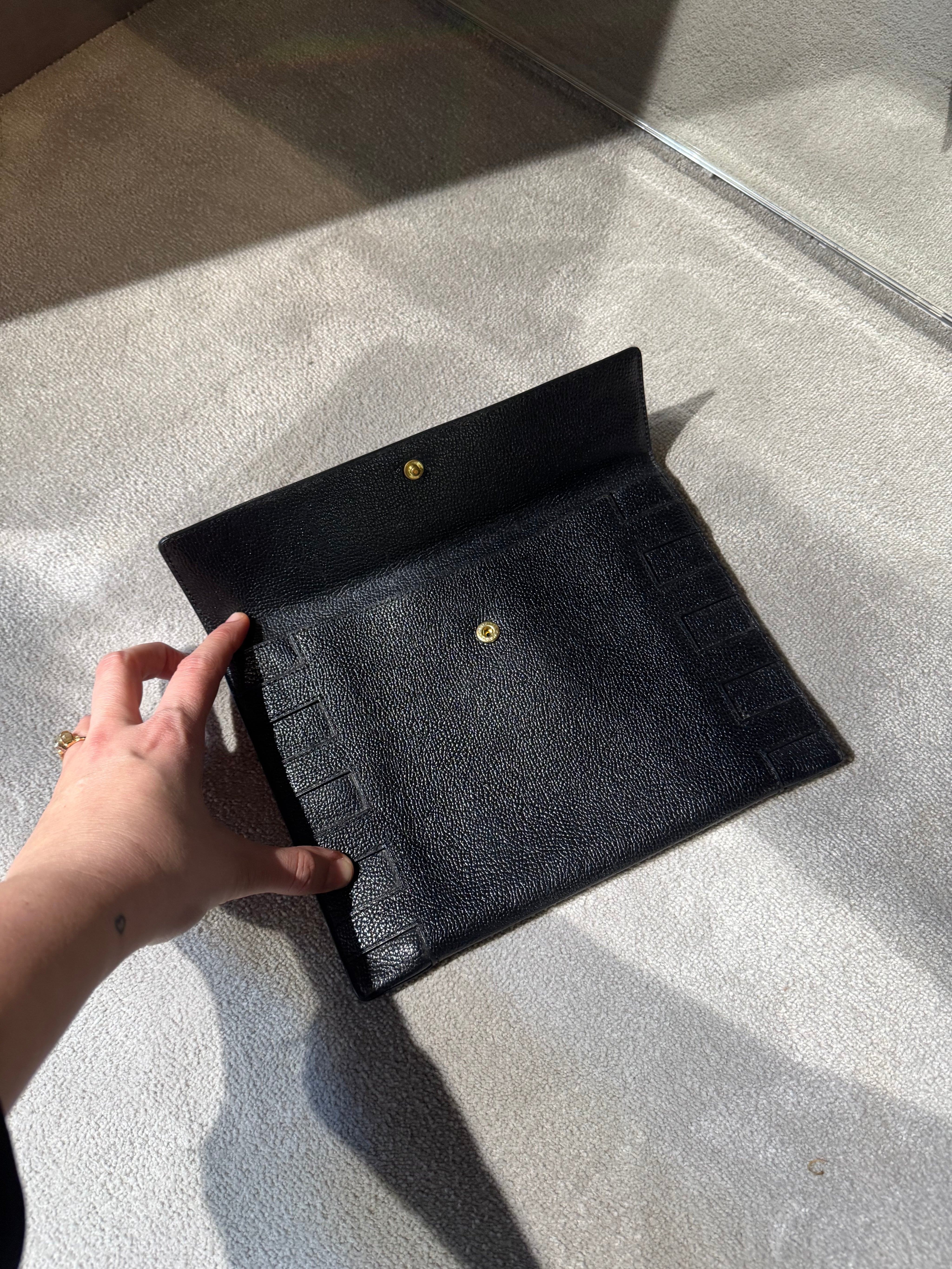 Delvaux Black Clutch