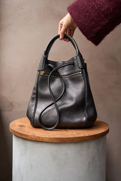 Delvaux Black Leather Equivoque Bag