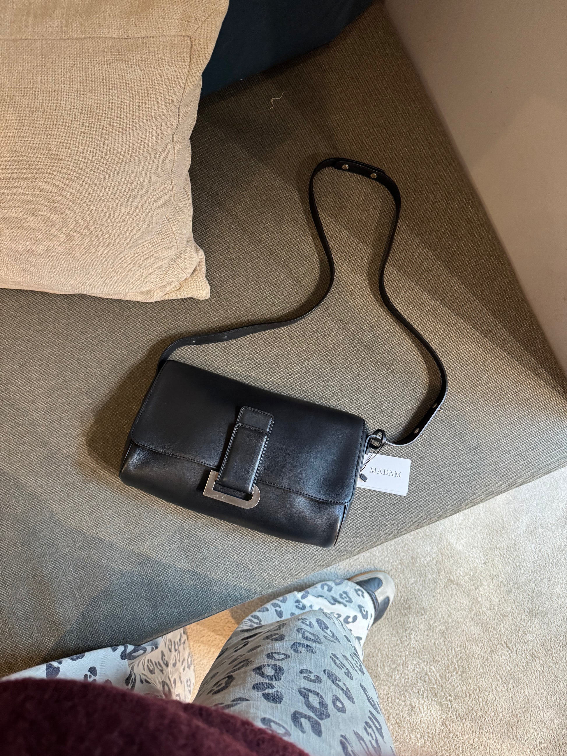 Delvaux Black Passerelle Crossover / Shoulder Bag