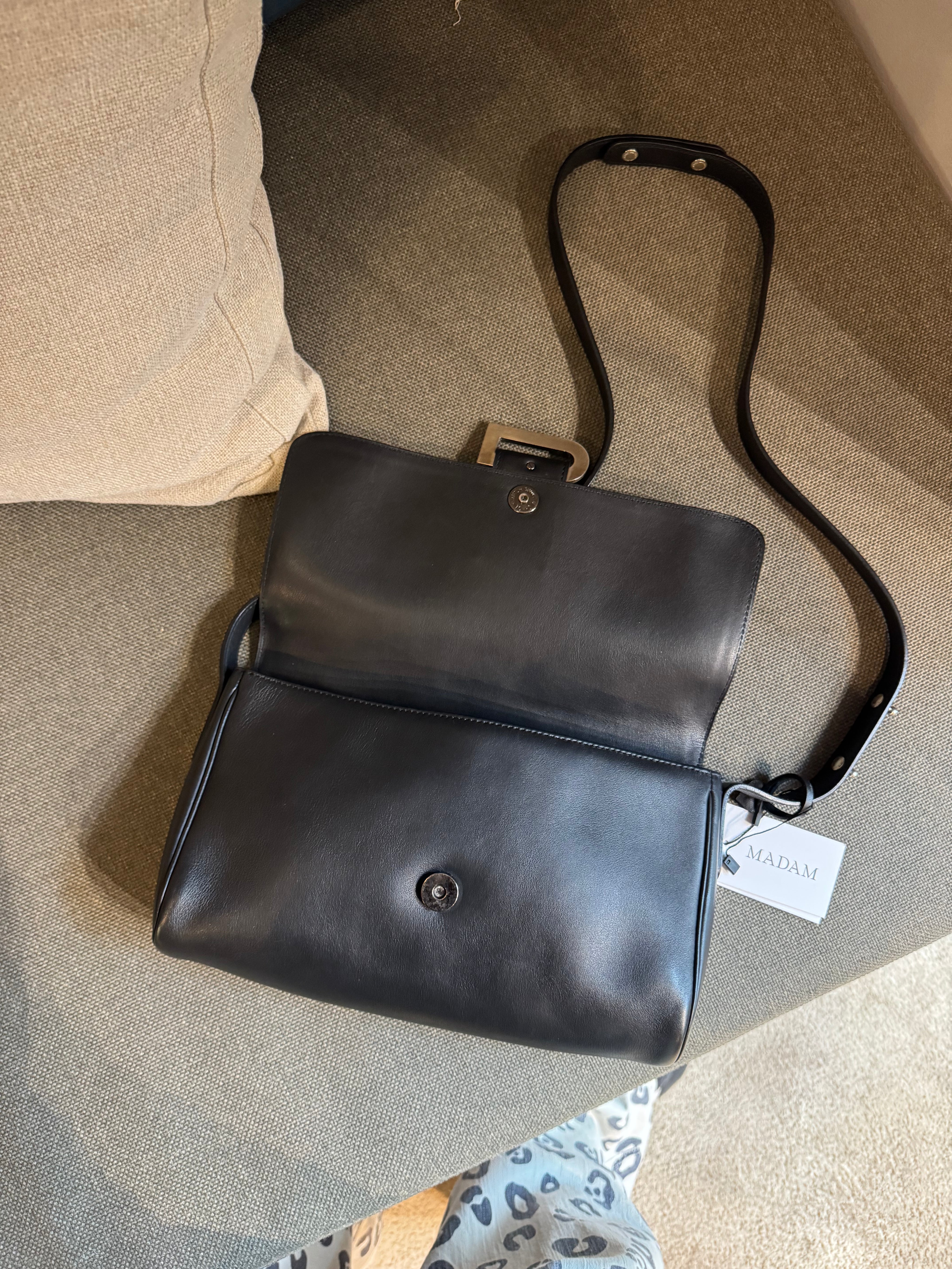 Delvaux Black Passerelle Crossover / Shoulder Bag