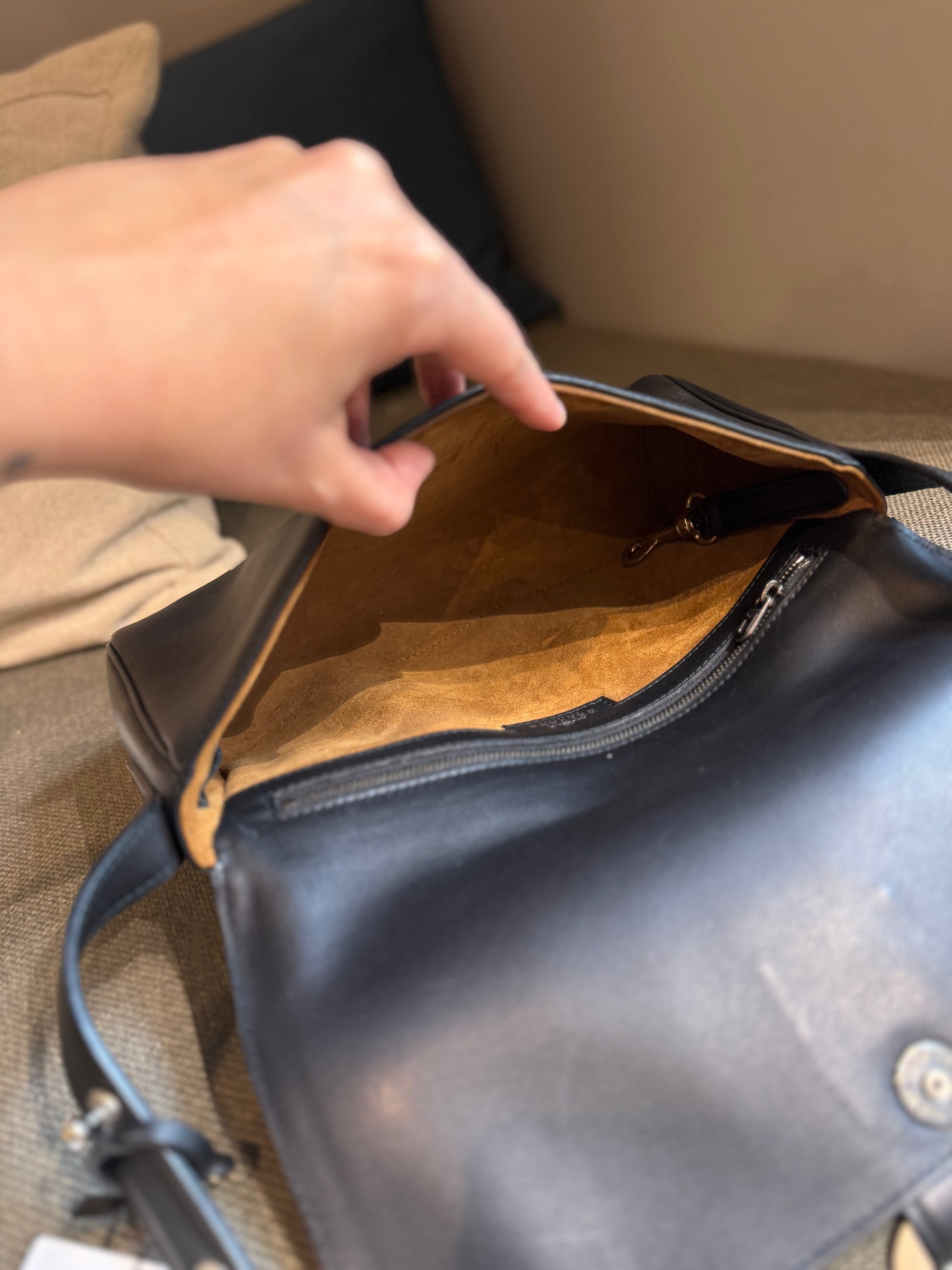 Delvaux Black Passerelle Crossover / Shoulder Bag