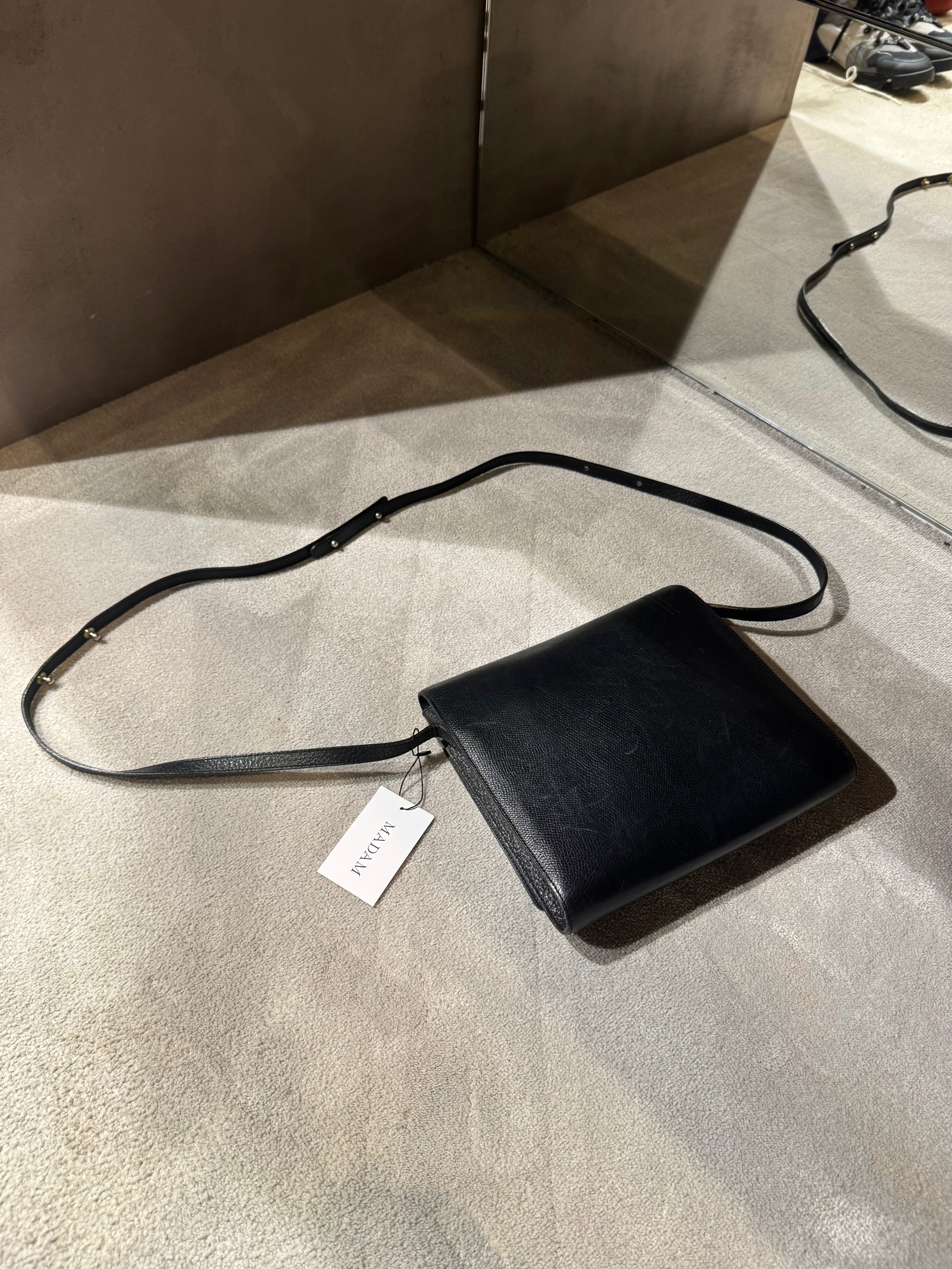 Delvaux Black Vintage Crossover Bag