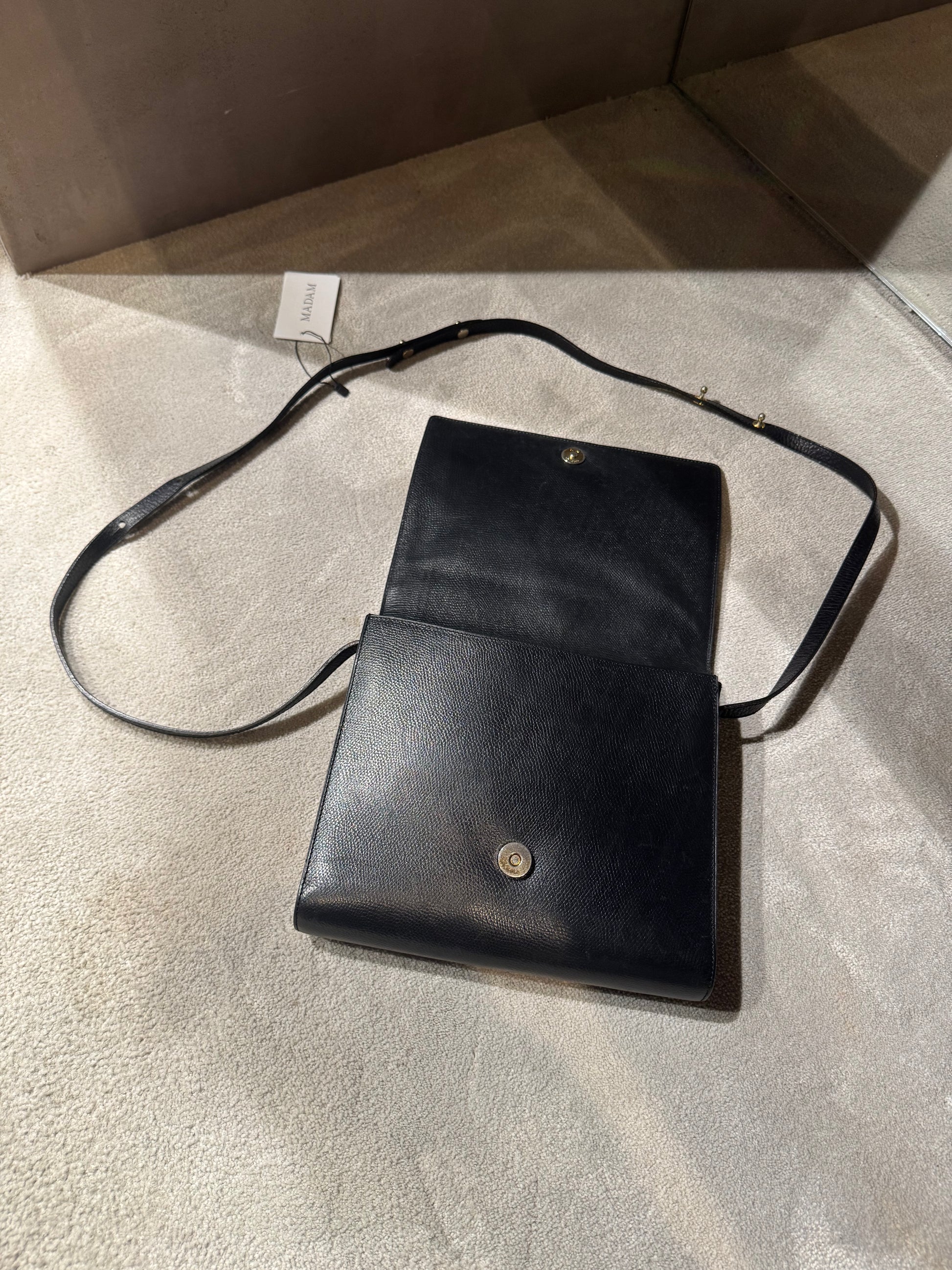 Delvaux Black Vintage Crossover Bag