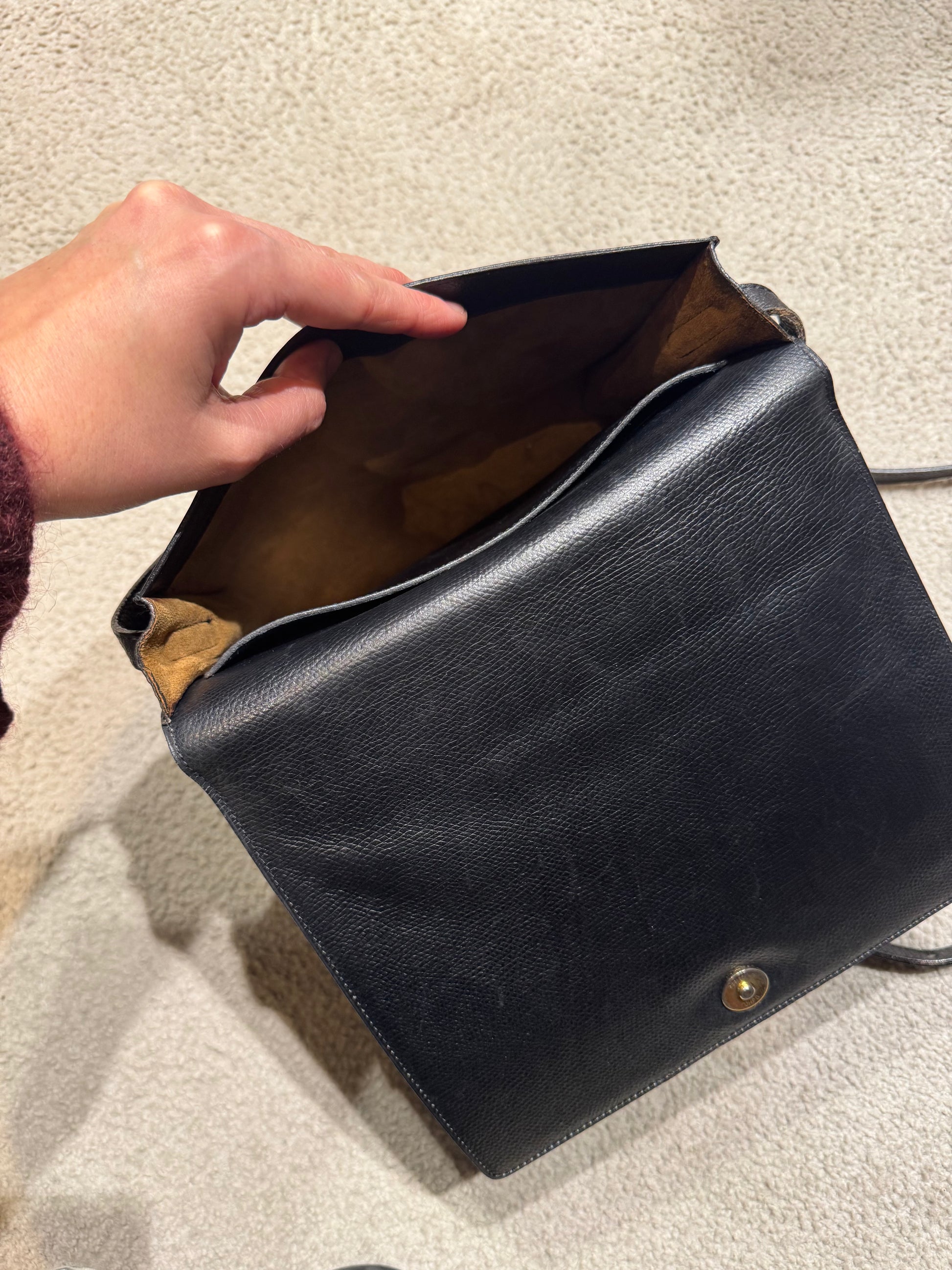 Delvaux Black Vintage Crossover Bag