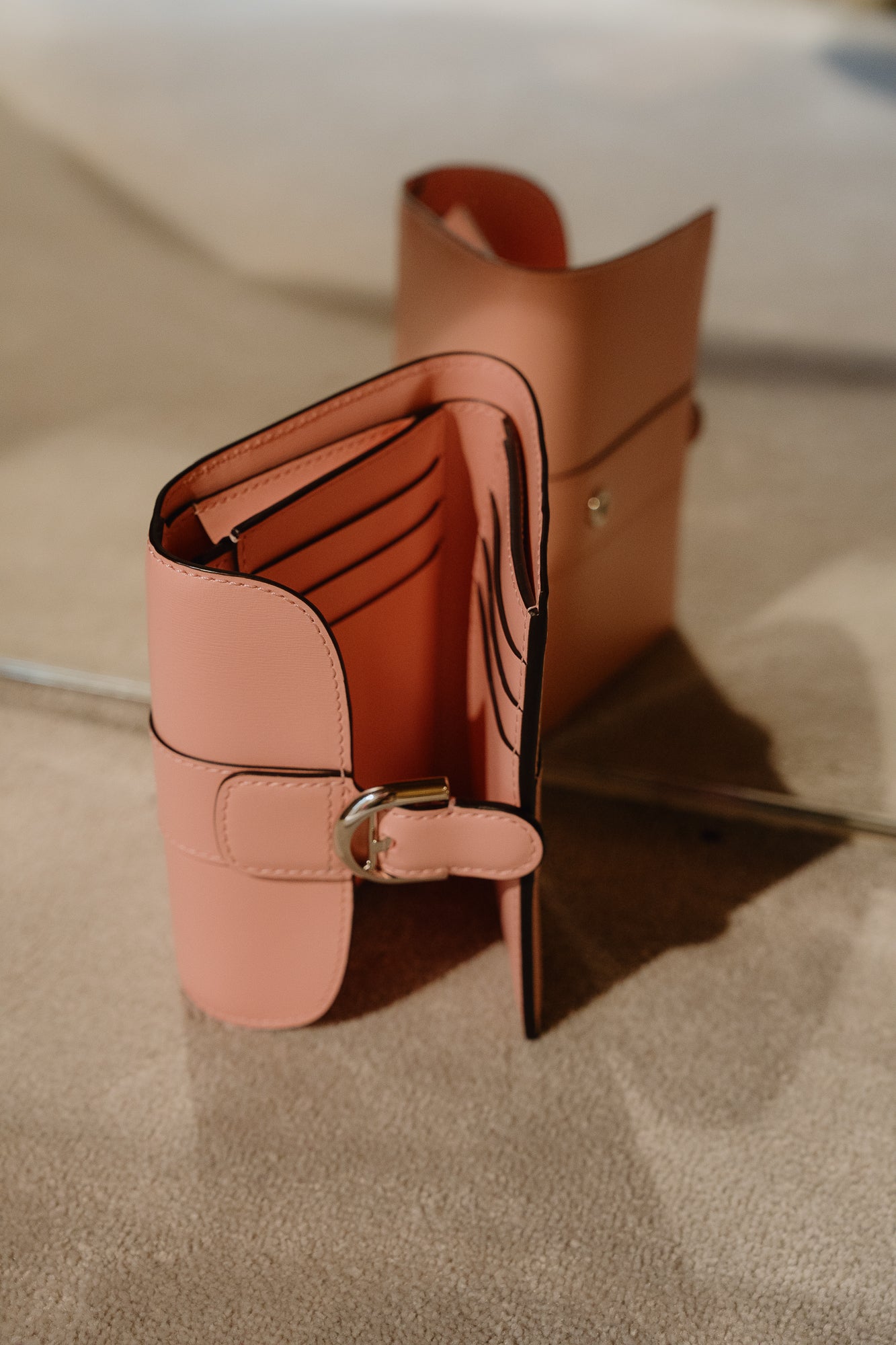 Delvaux Brillant Pink Compact Wallet