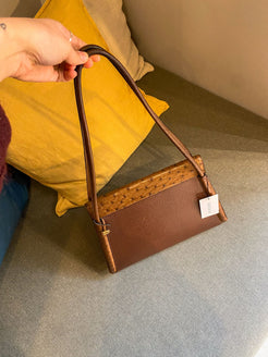 Delvaux Brown Ostrich Arpege Bag