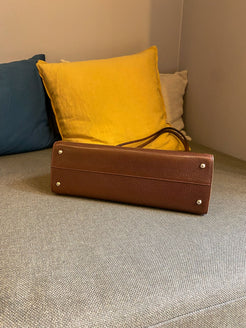 Delvaux Brown Ostrich Arpege Bag