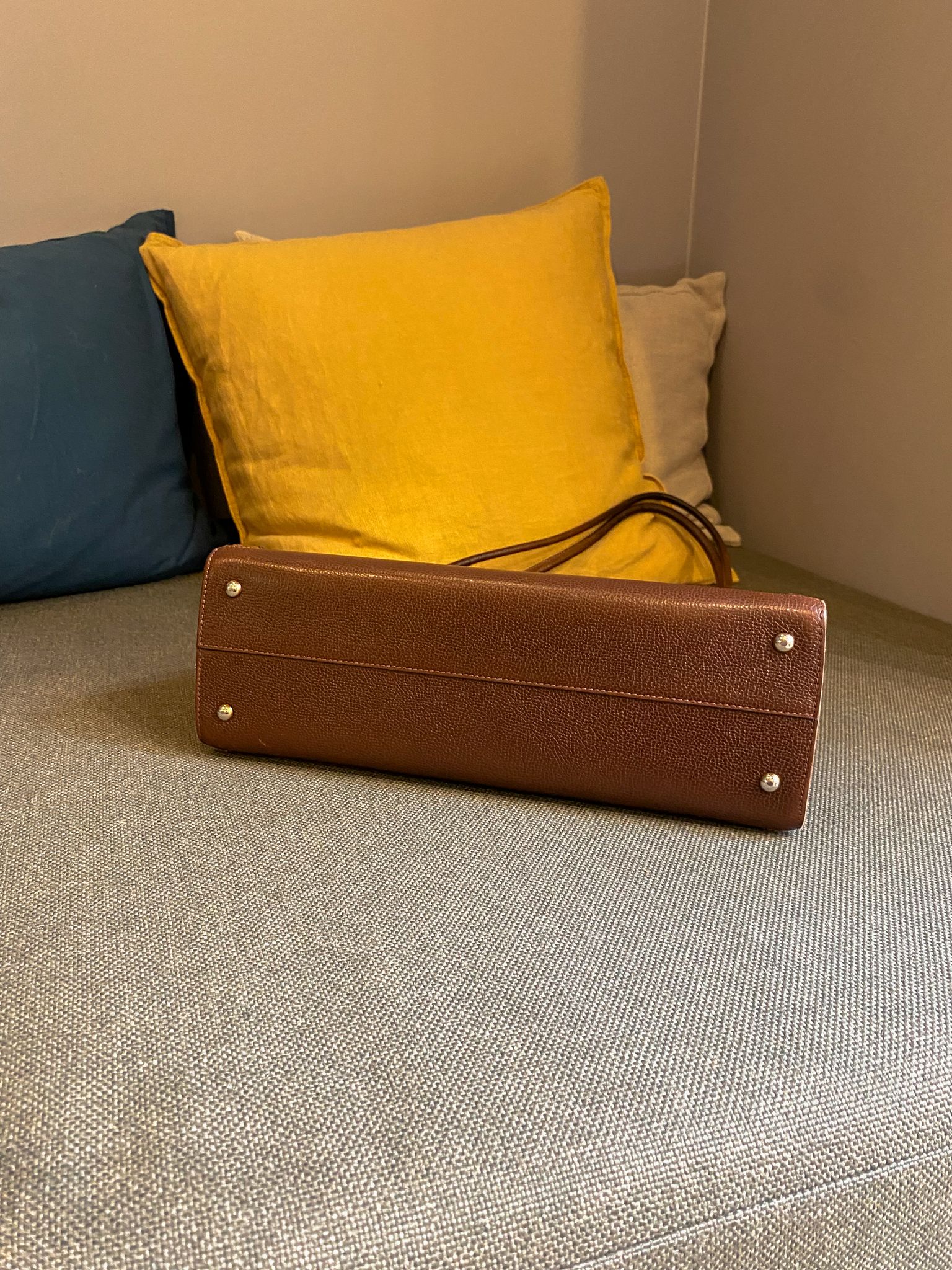 Delvaux Brown Ostrich Arpege Bag