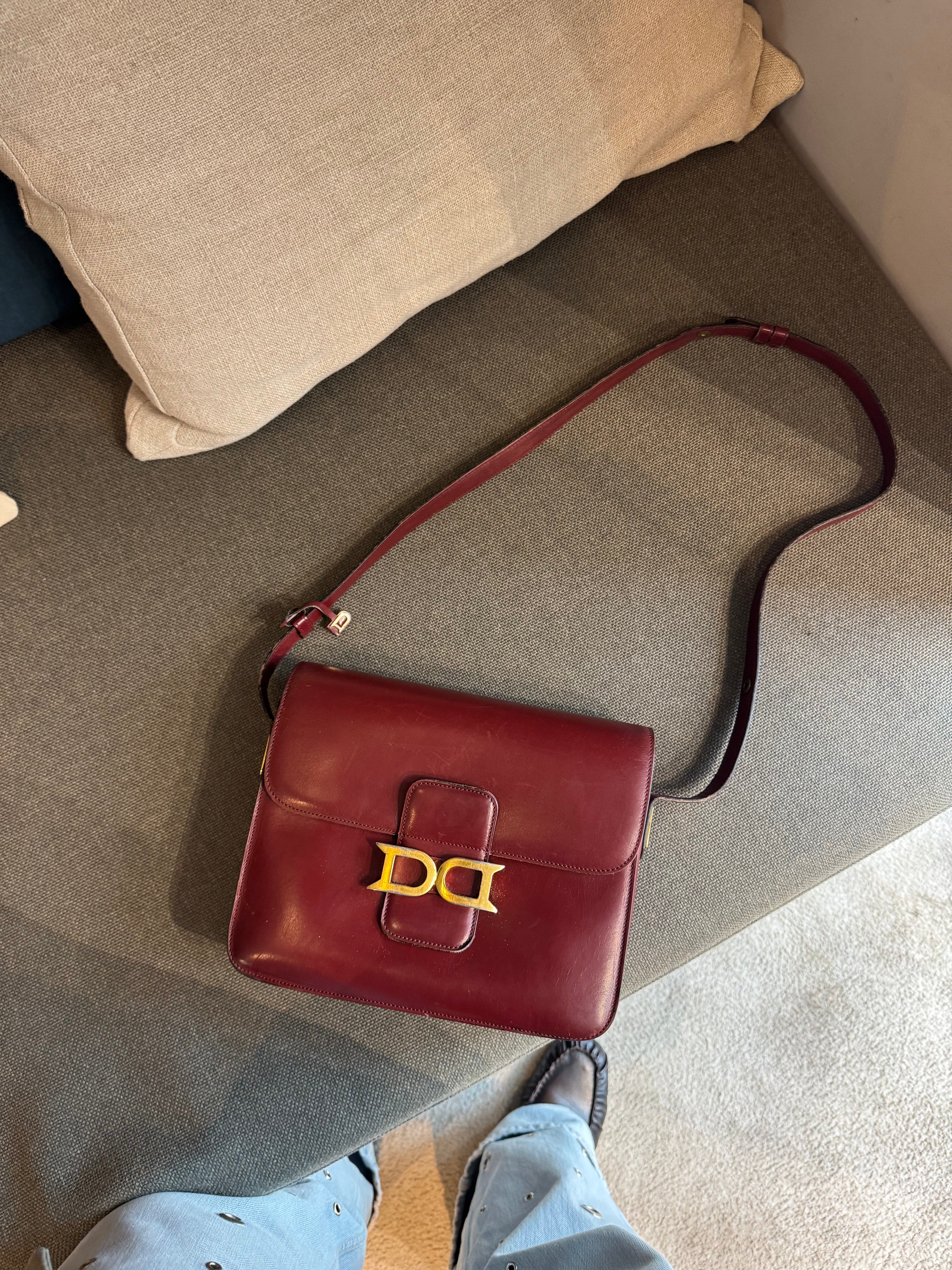 Delvaux Burgundy Vintage Shoulder Bag