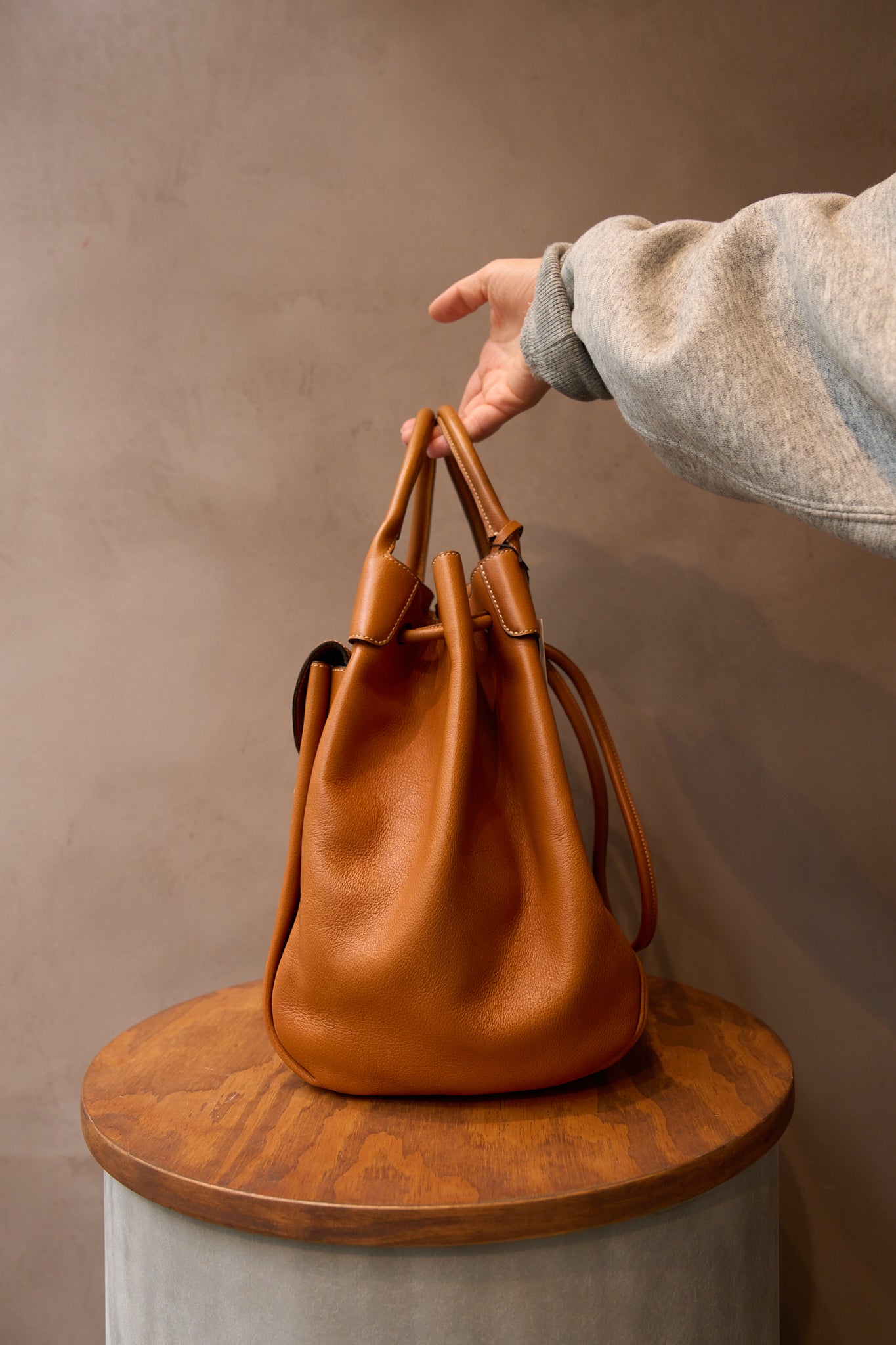 Delvaux Camel Equivoque Bag