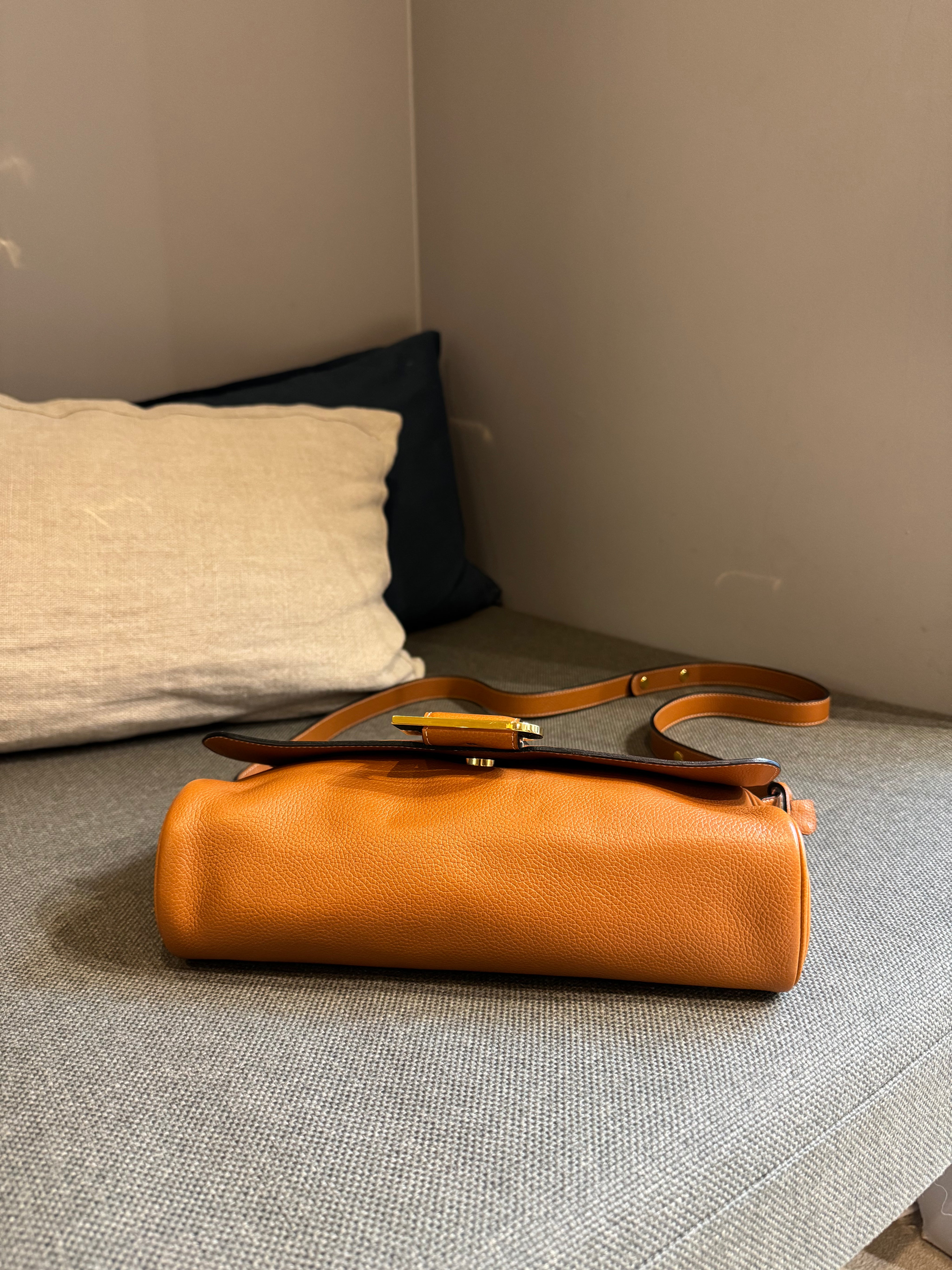 Delvaux Camel Passerelle Crossover / Shoulder Bag