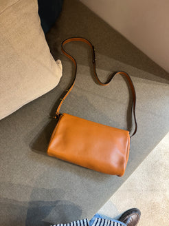Delvaux Camel Passerelle Crossover / Shoulder Bag