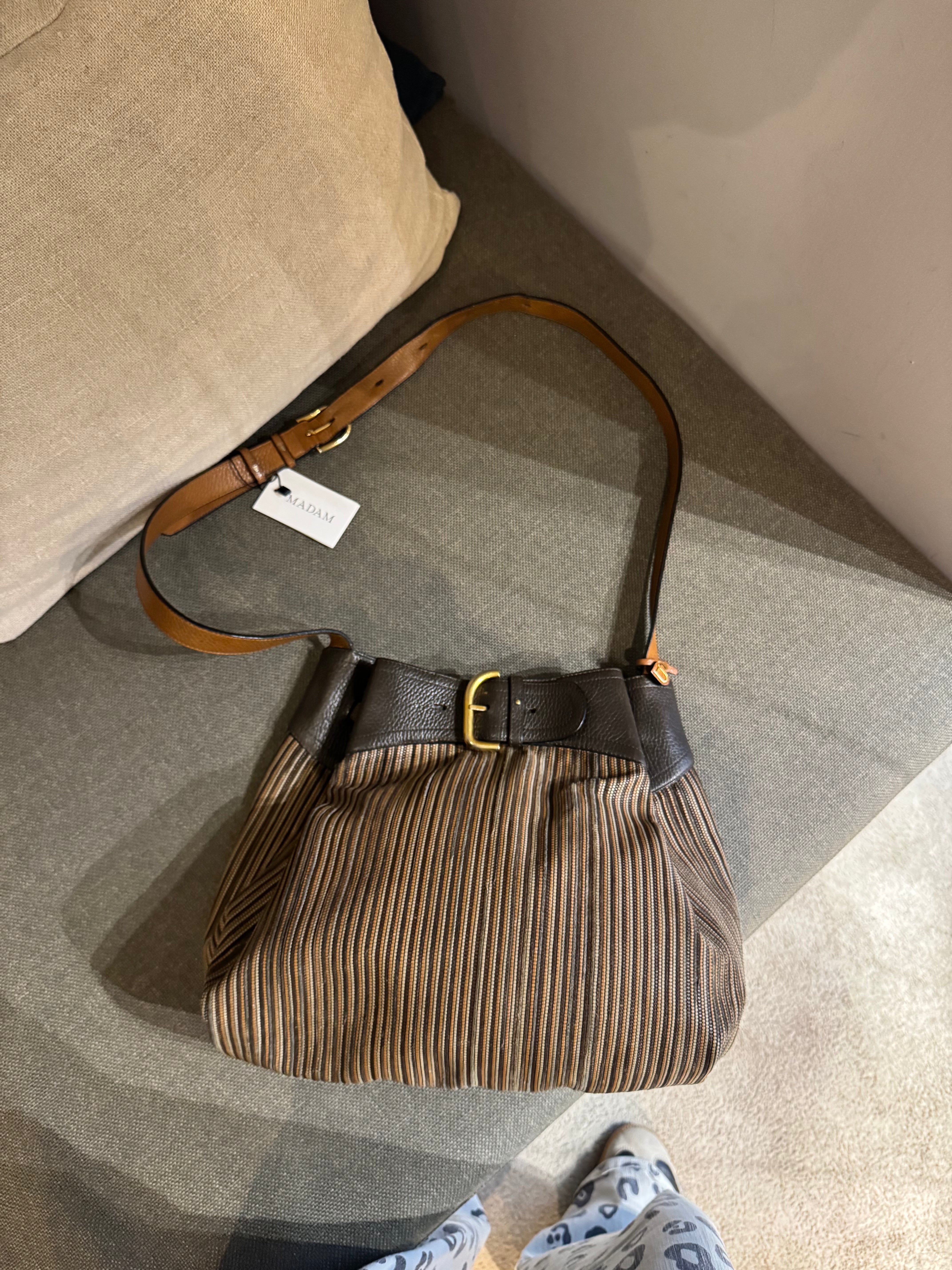 Delvaux Chardonnay Toile de Cuir Bag