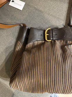 Delvaux Chardonnay Toile de Cuir Bag