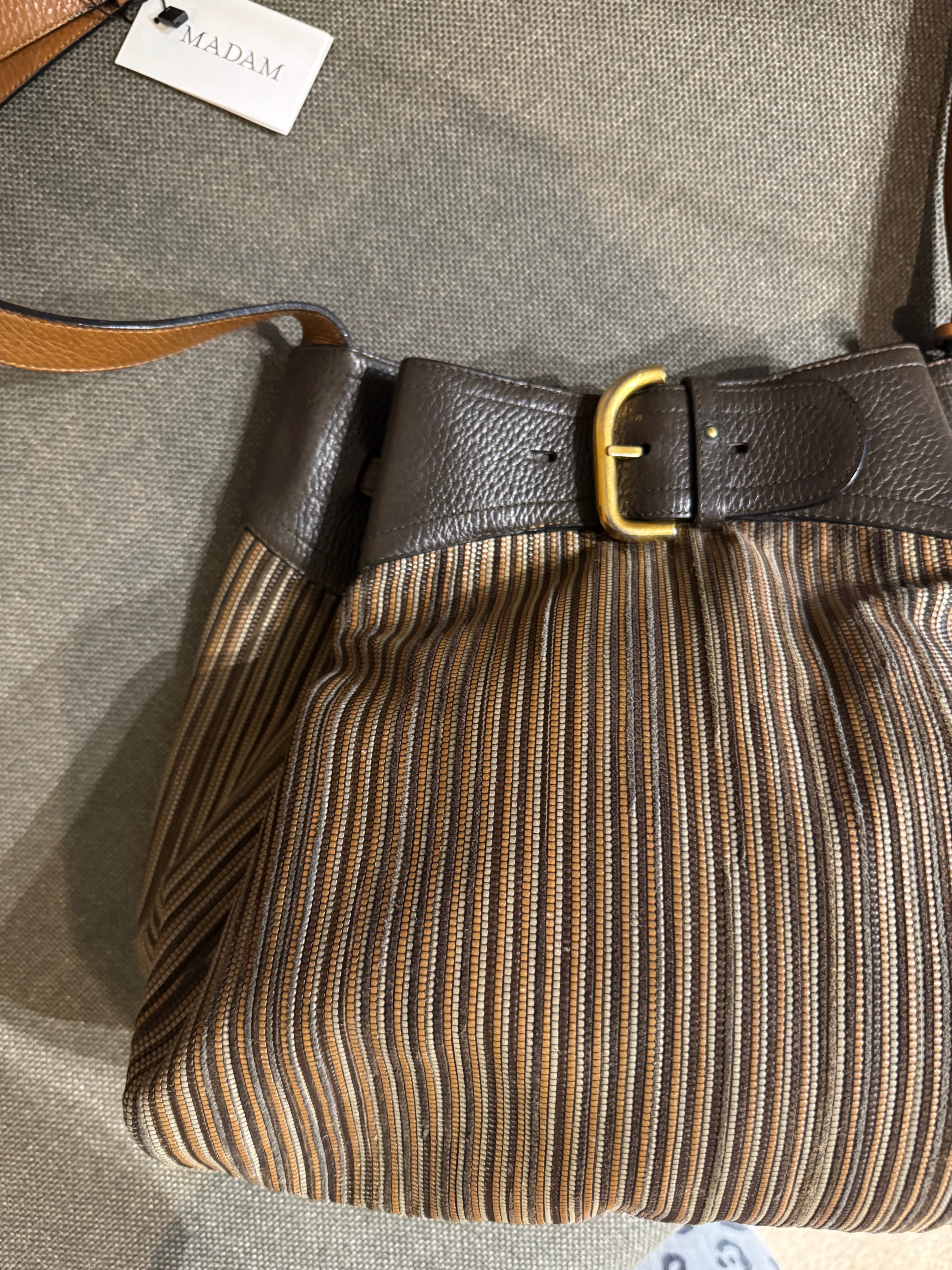 Delvaux Chardonnay Toile de Cuir Bag