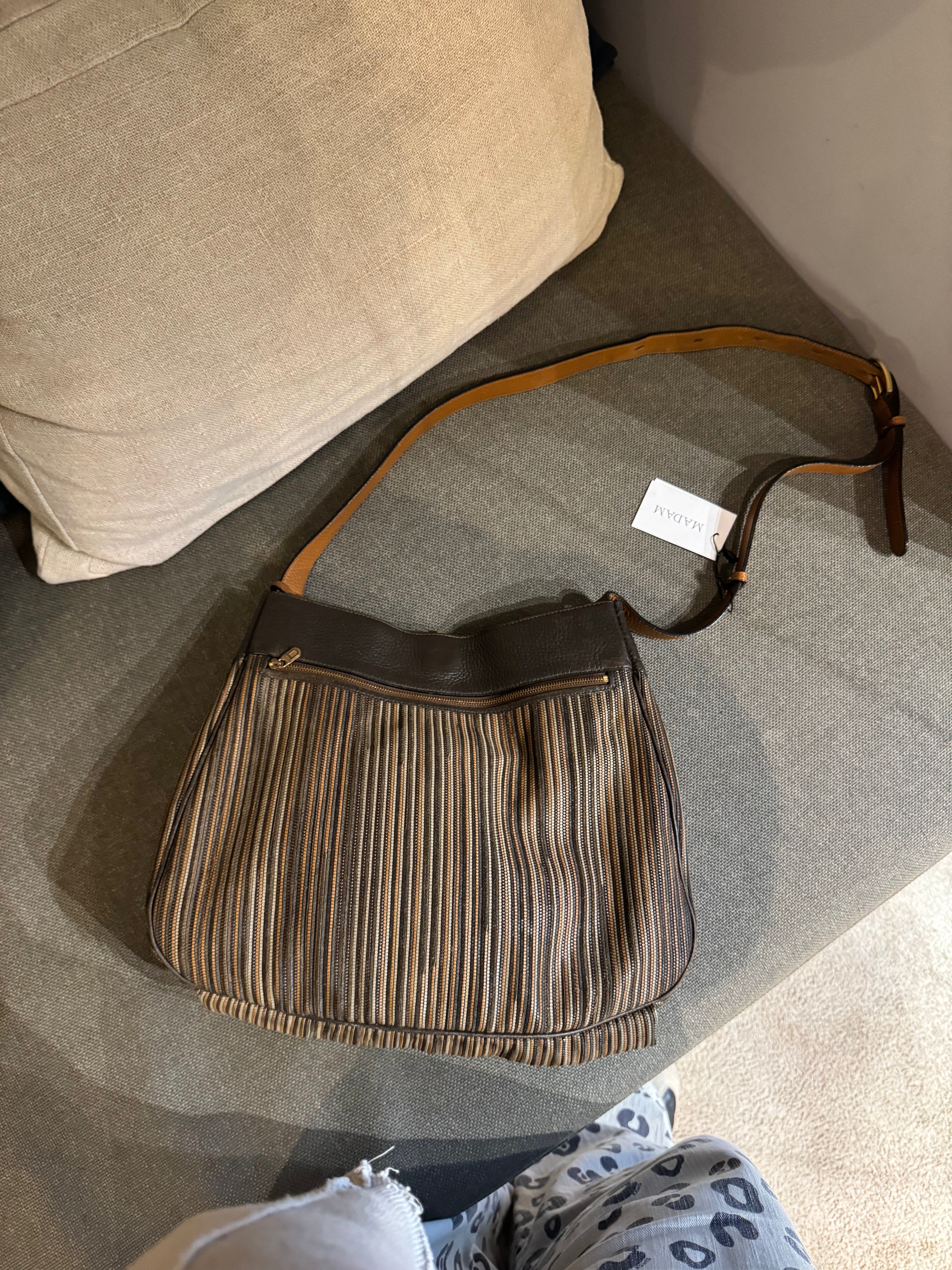 Delvaux Chardonnay Toile de Cuir Bag