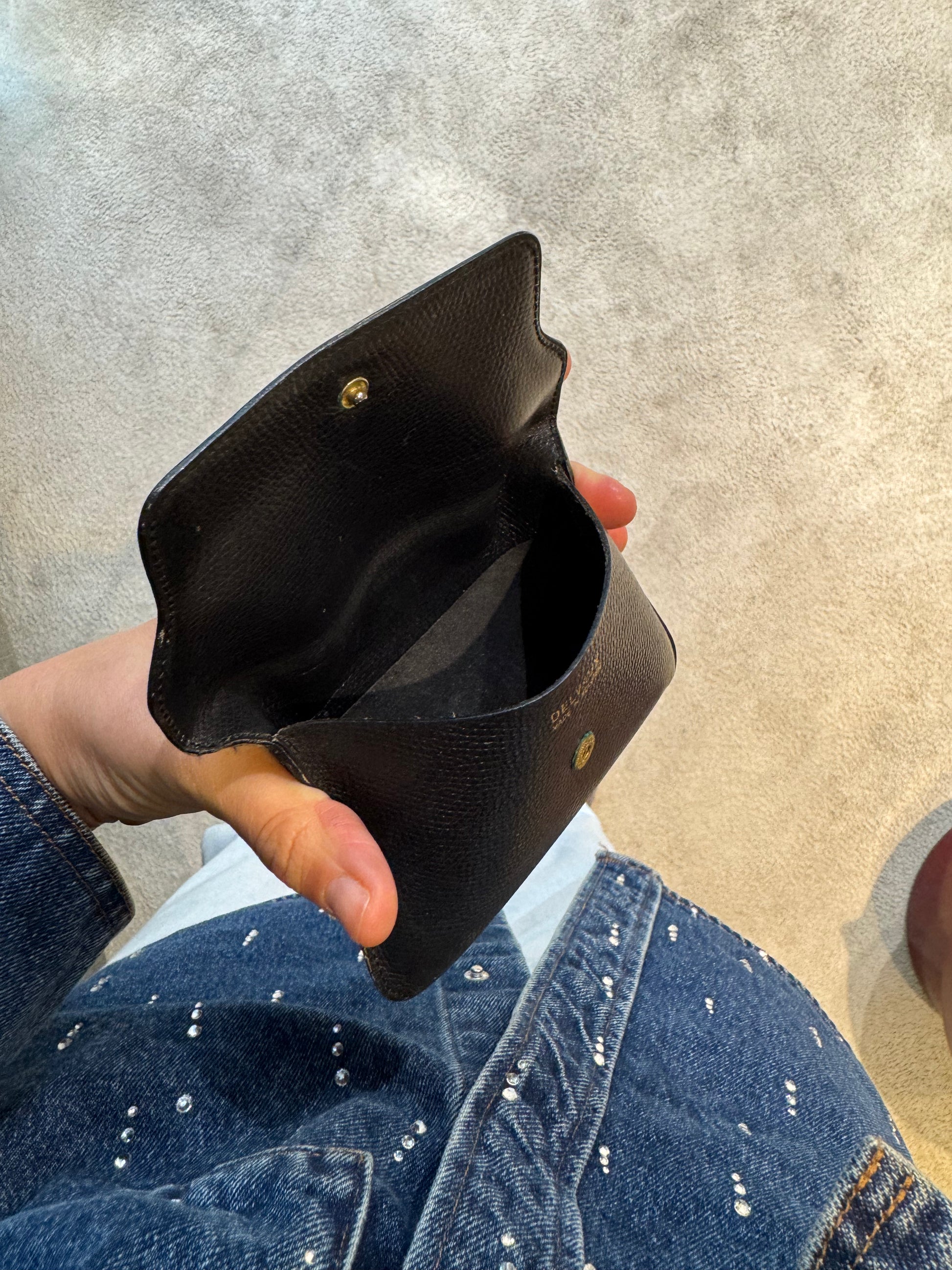 Delvaux Dark Blue Coin Wallet