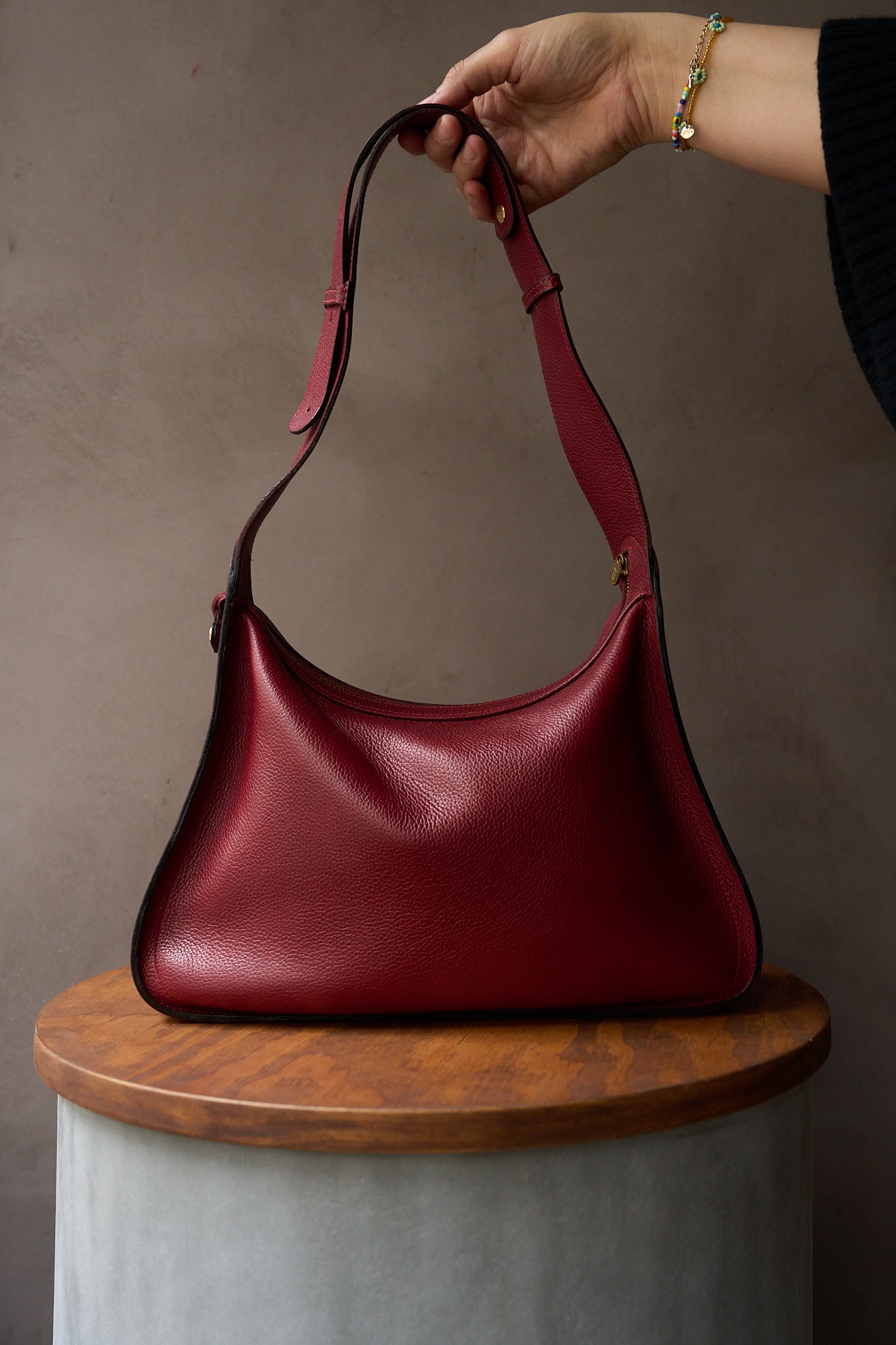 Delvaux Dark Red Pensée Bag