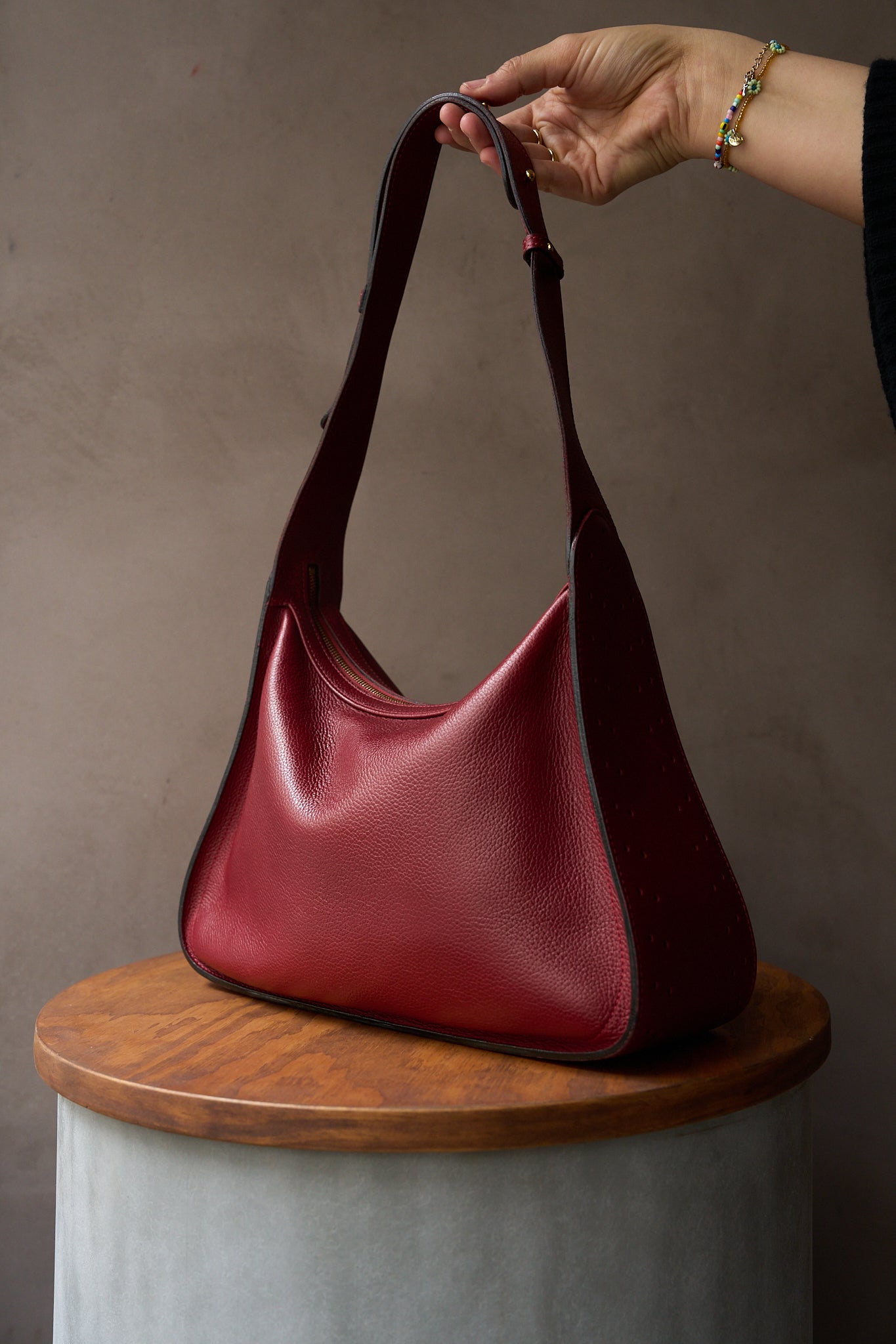 Delvaux Dark Red Pensée Bag