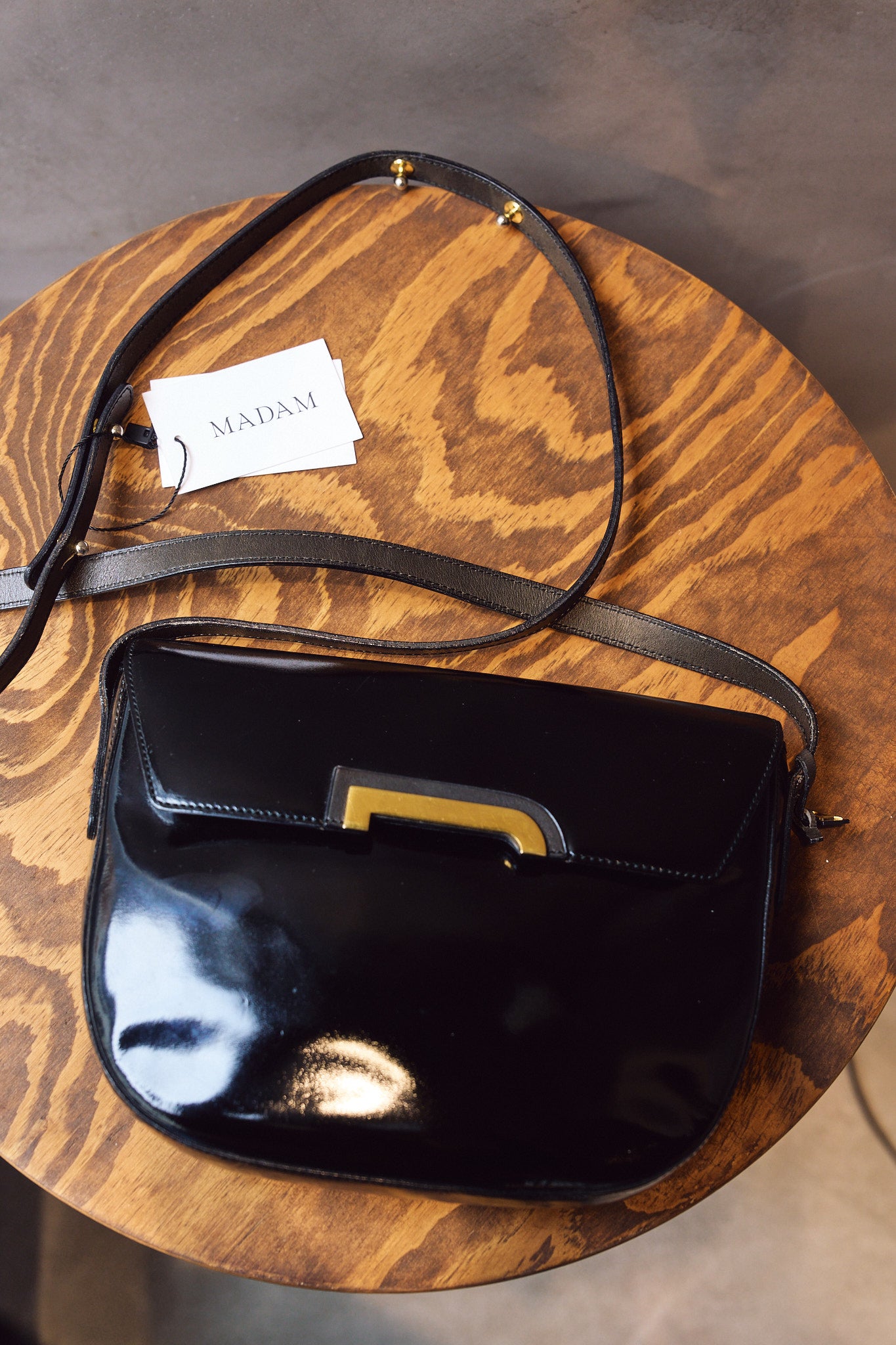 Delvaux Deluré Patent Leather Crossbody Bag