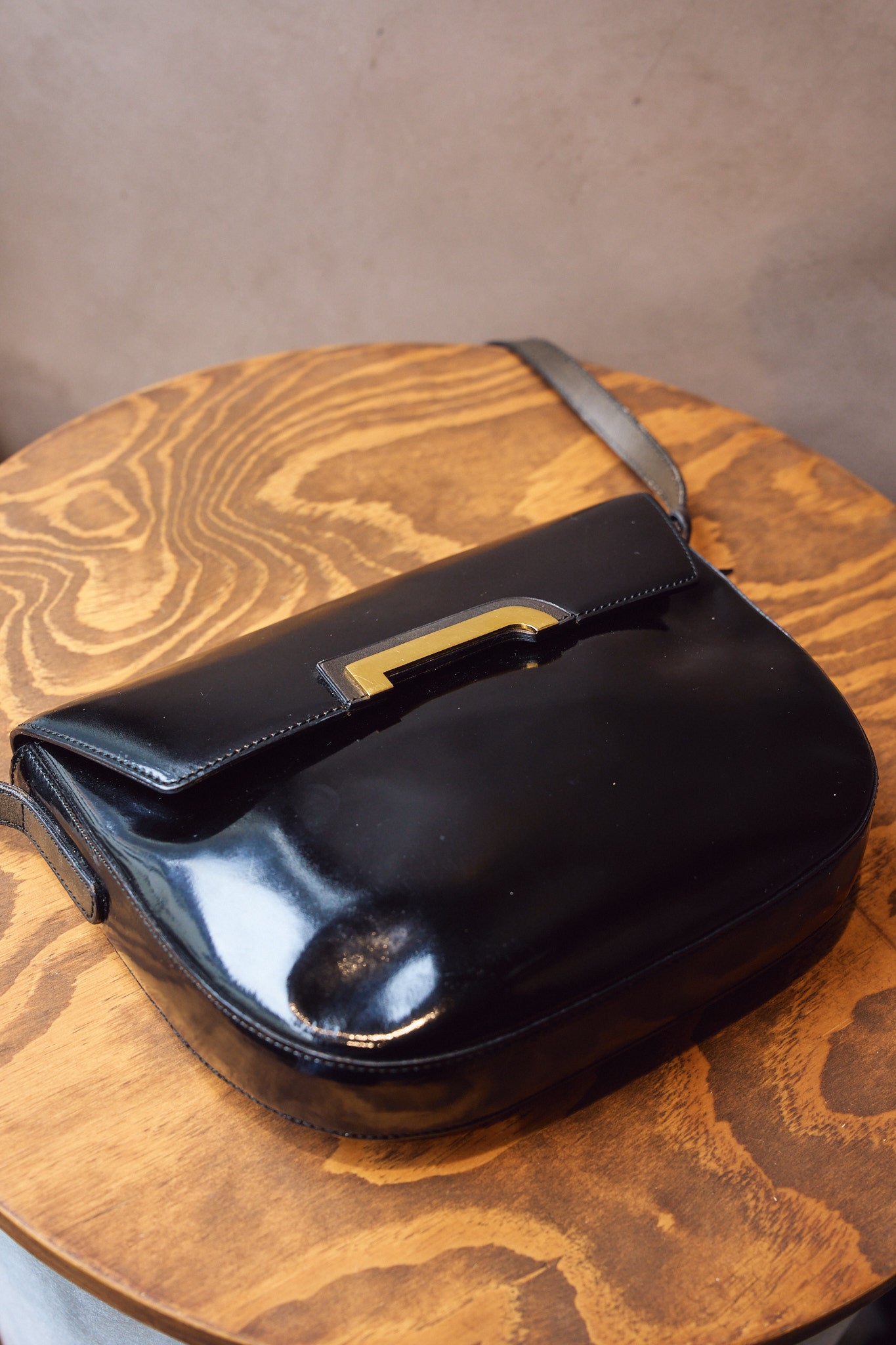 Delvaux Deluré Patent Leather Crossbody Bag