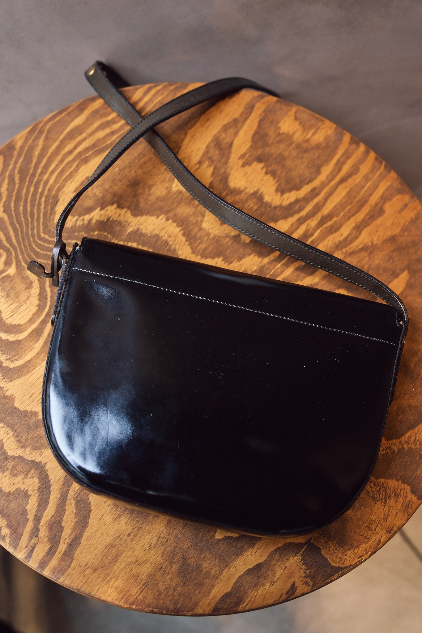 Delvaux Deluré Patent Leather Crossbody Bag