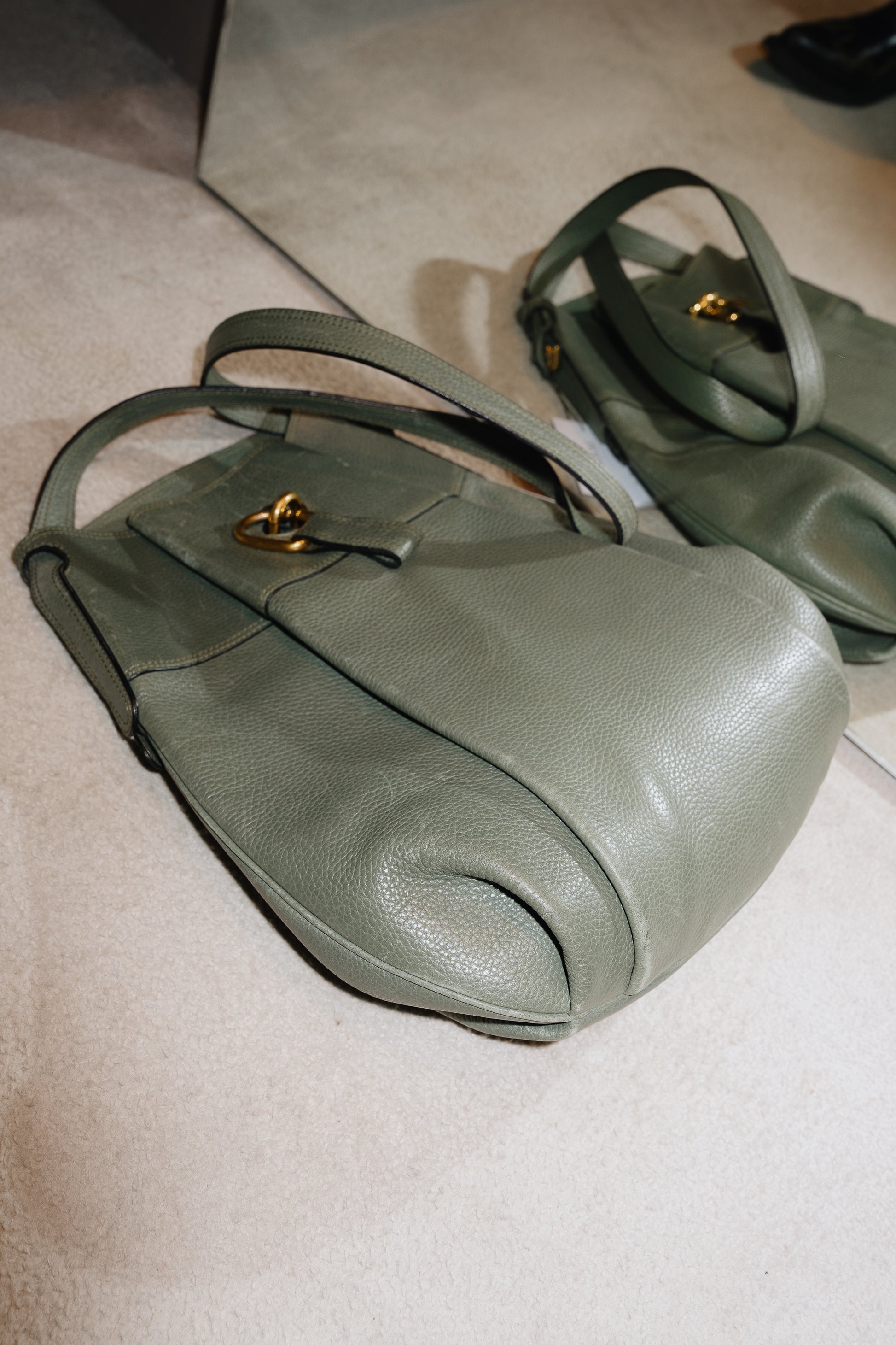 Delvaux Faust Shoulder Bag in Soft Green