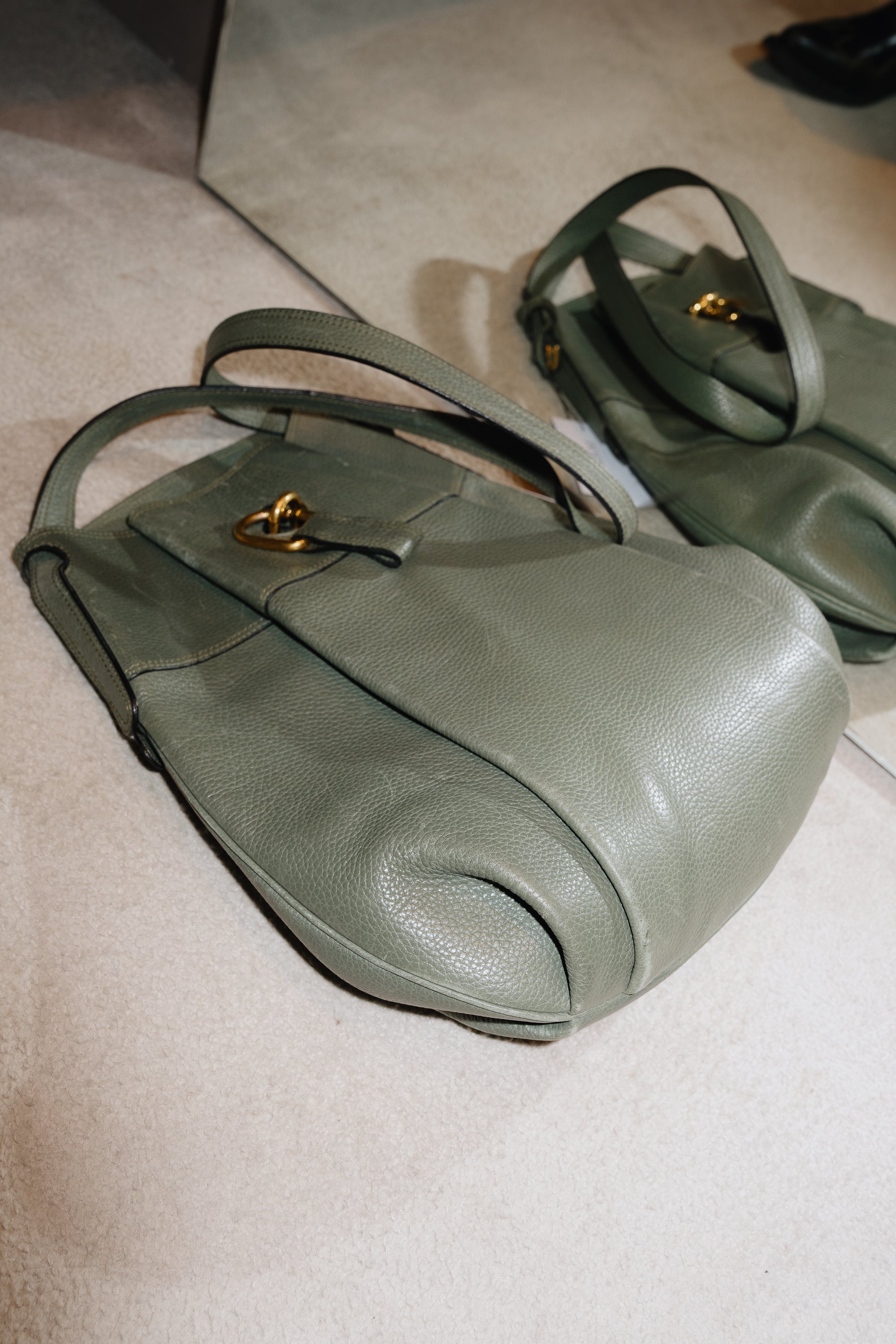 Delvaux Faust Shoulder Bag in Soft Green