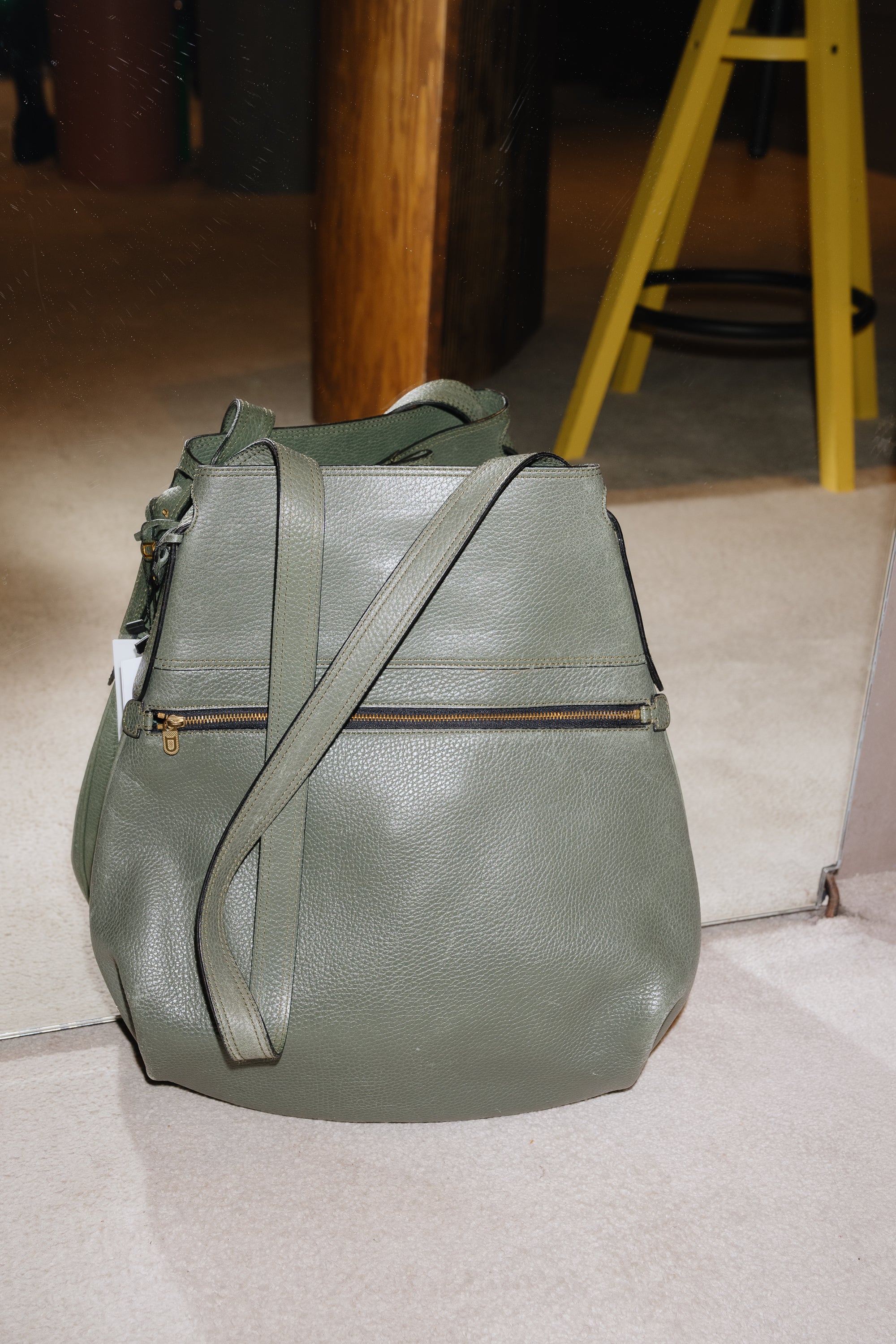 Delvaux Faust Shoulder Bag in Soft Green