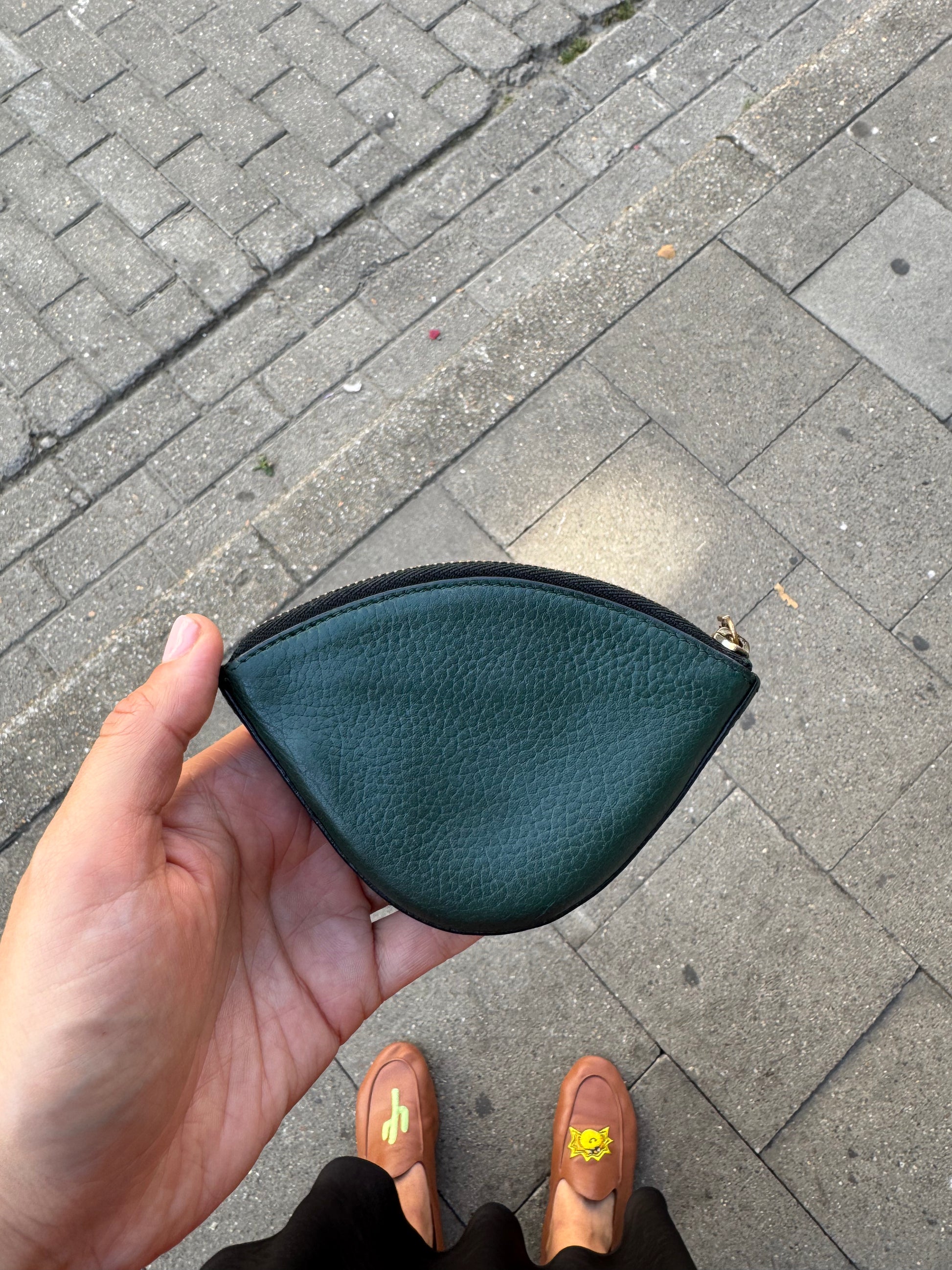 Delvaux Green Coin Wallet