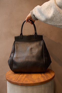Delvaux Grey Baladin Top Handle Bag