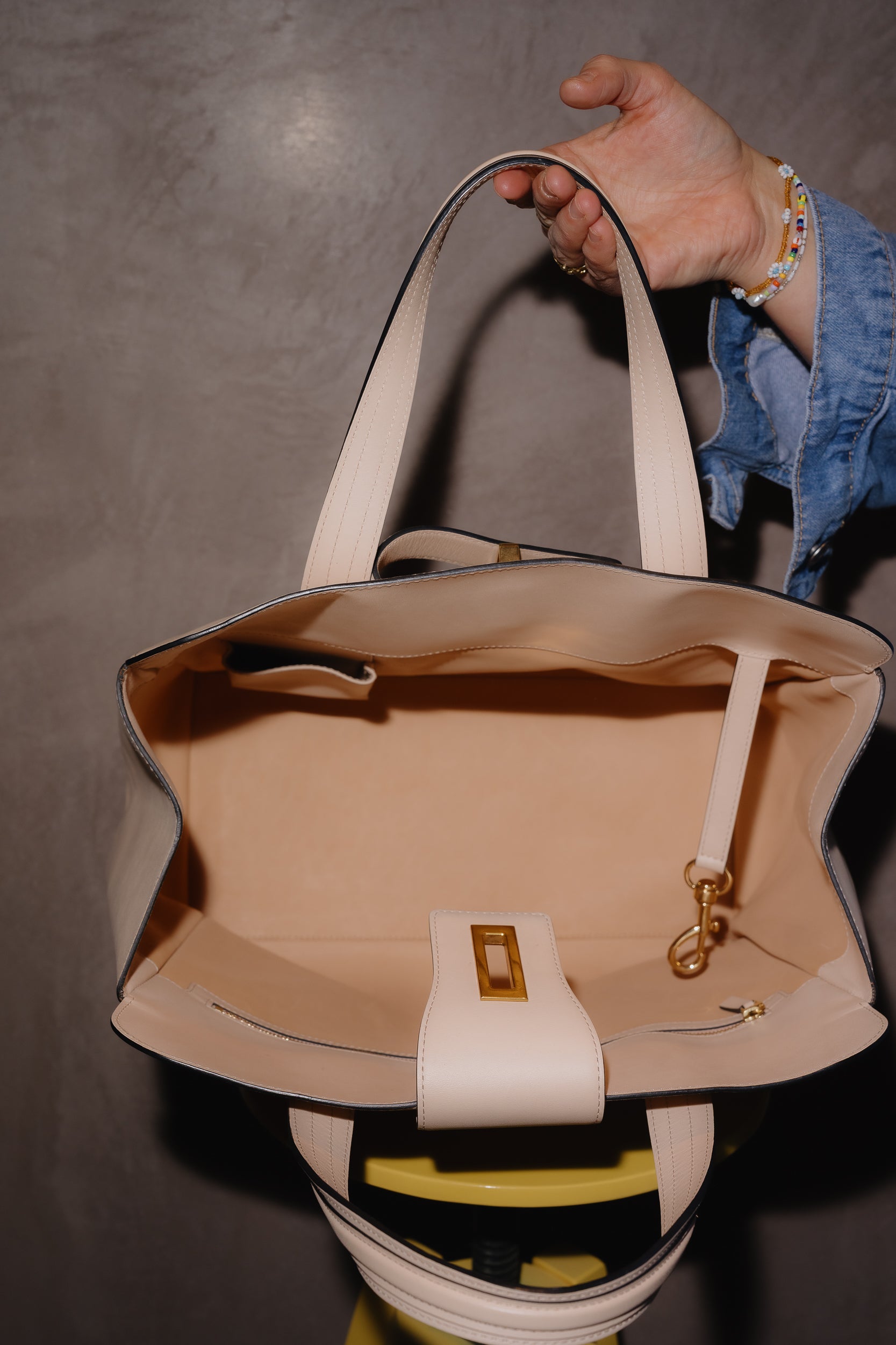 Delvaux Lagon Cadence Simplissime Nude Tote