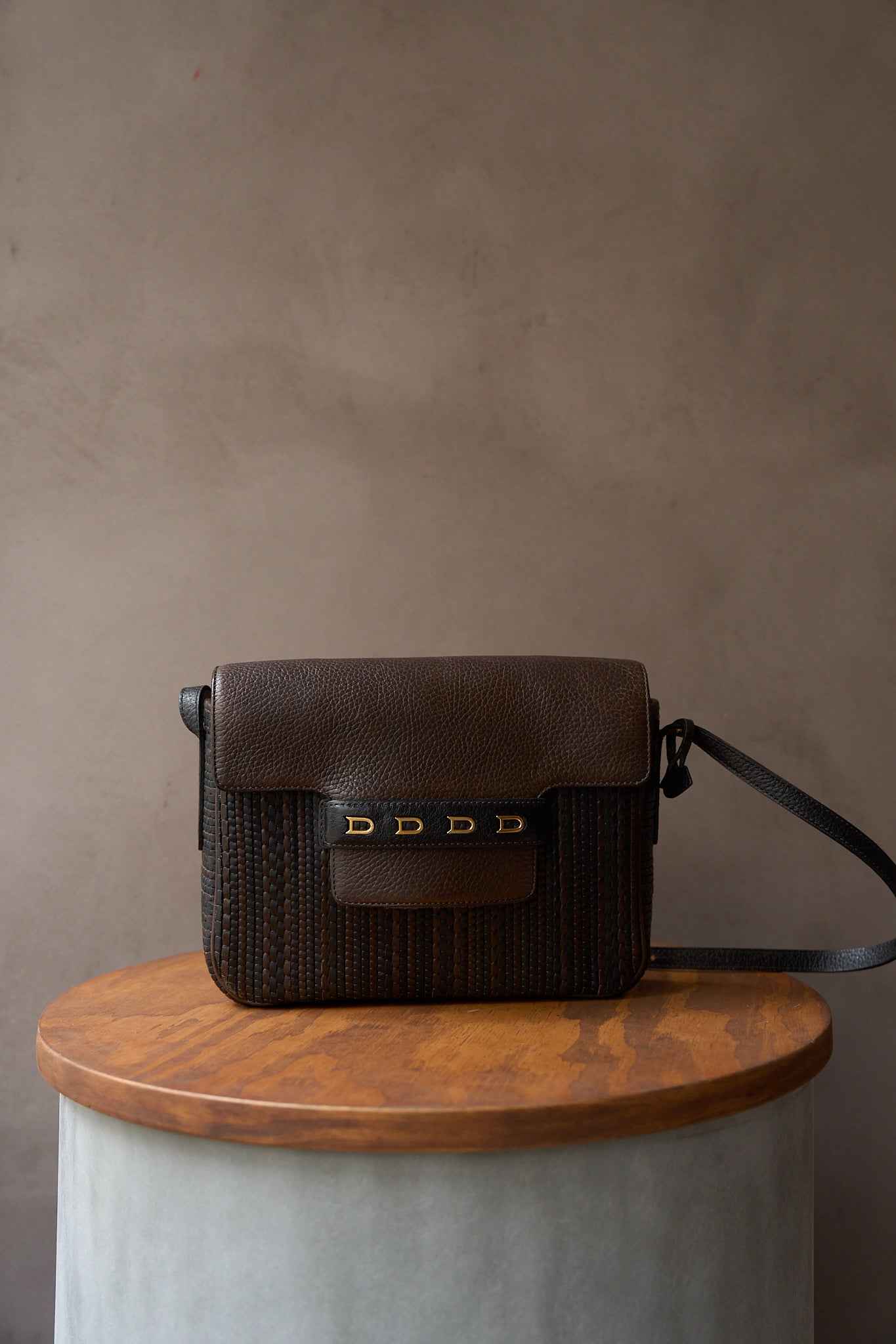 Delvaux Malbec - Crossbody bag in Toile de cuir
