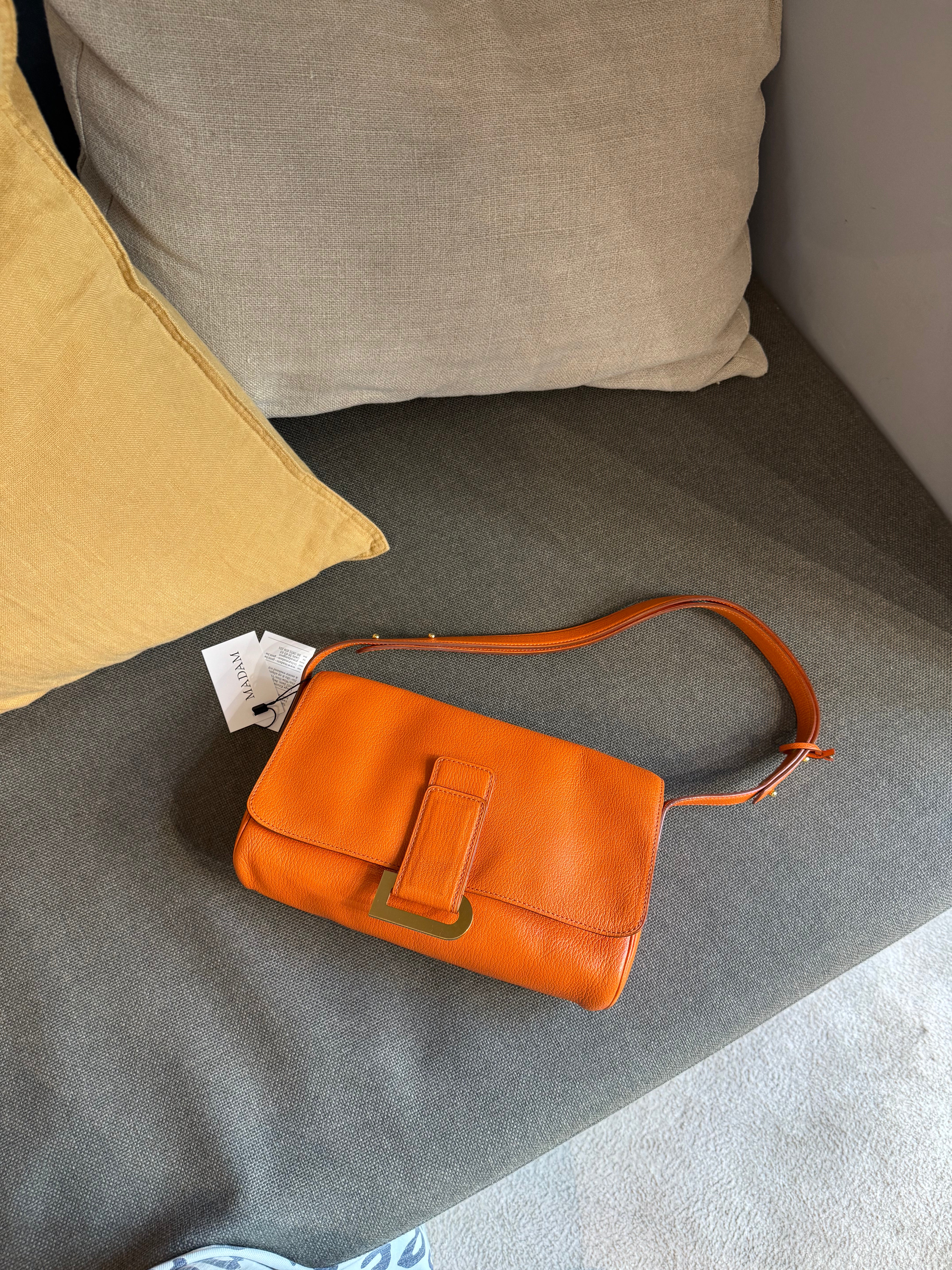 Delvaux Orange Passerelle Crossover / Shoulder Bag