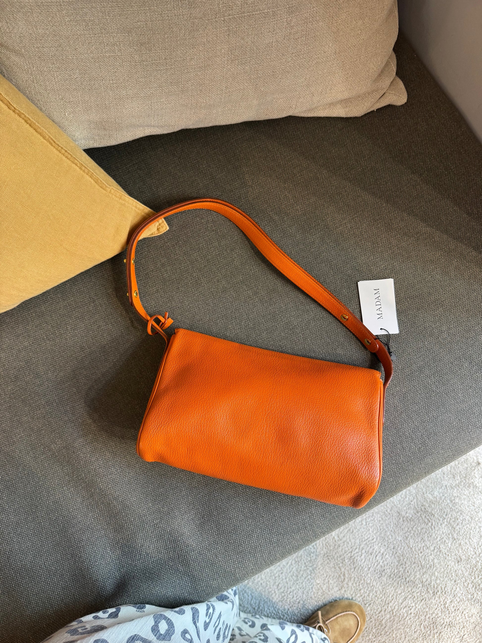 Delvaux Orange Passerelle Crossover / Shoulder Bag
