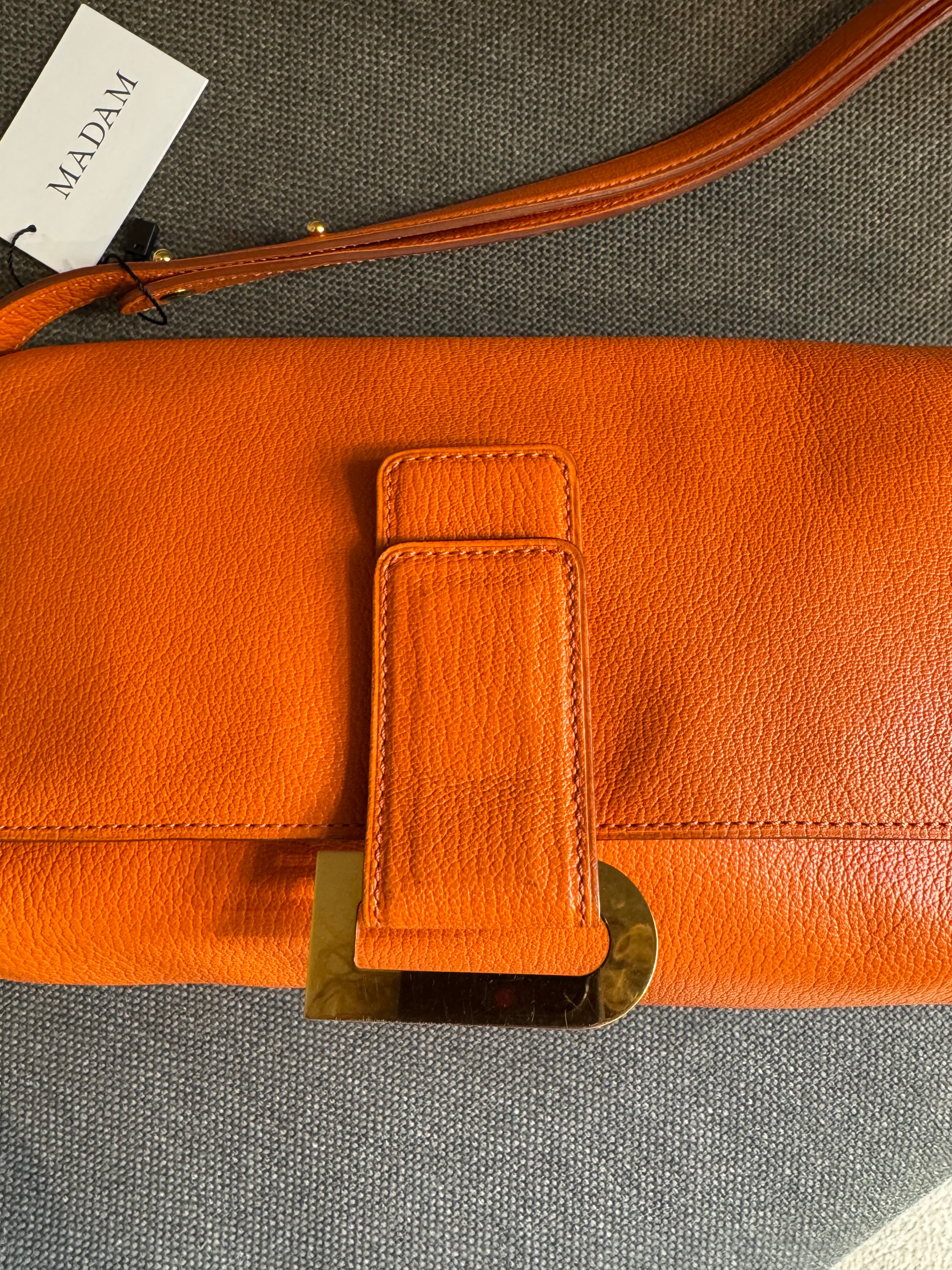 Delvaux Orange Passerelle Crossover / Shoulder Bag