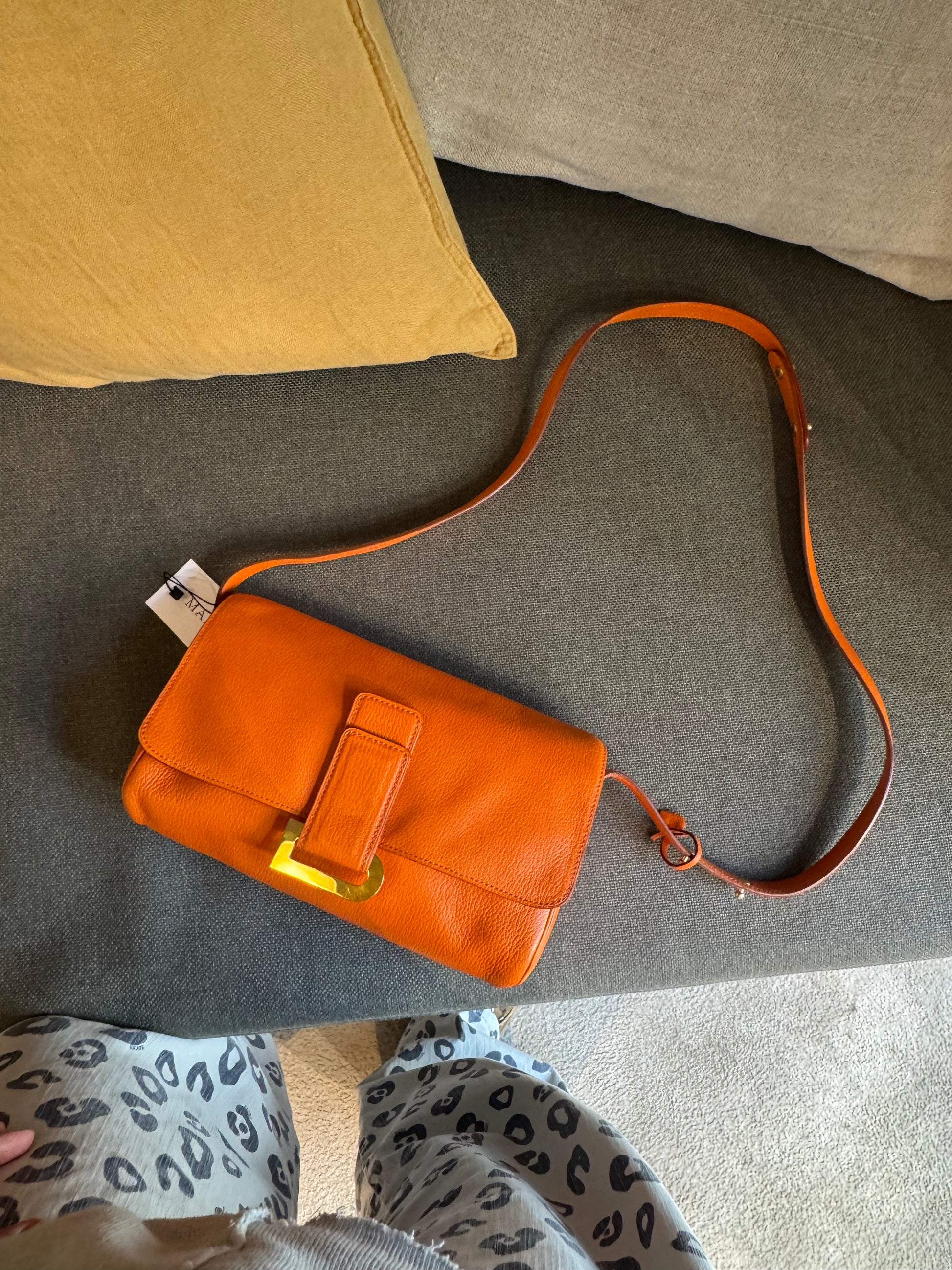 Delvaux Orange Passerelle Crossover / Shoulder Bag