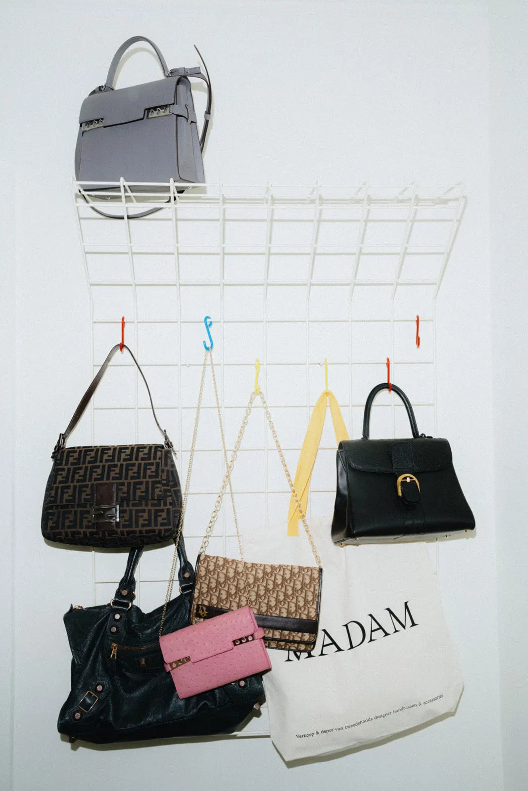 Delvaux Flamingo Ostrich Tempete Clutch Wallet On Chain