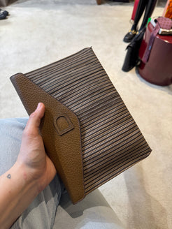 Delvaux Pochette Toile De Cuir