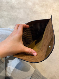 Delvaux Pochette Toile De Cuir